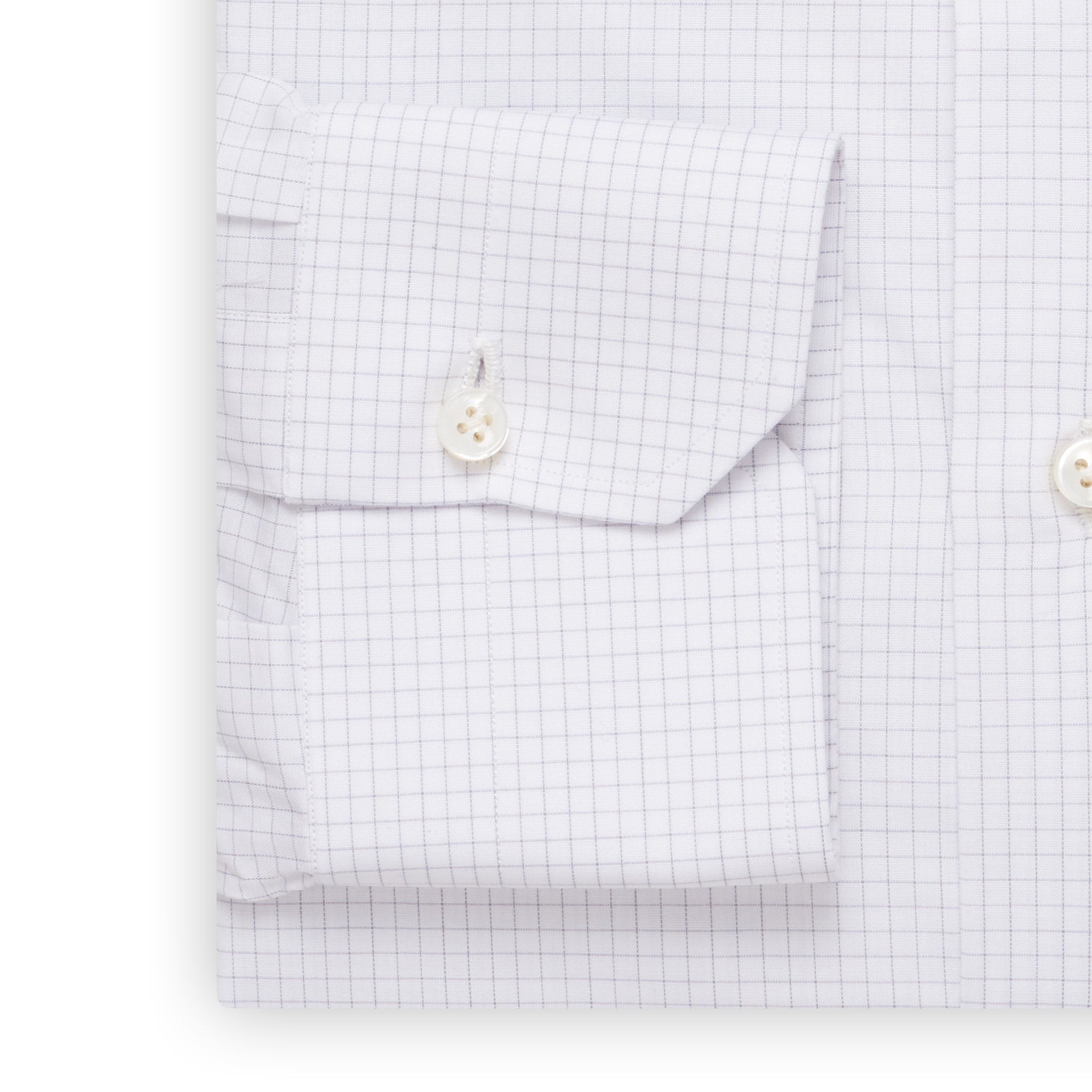 MATTABISCH by Kiton Handmade White Gray Checkered Dress Shirt NEW 14.5 MATTABISCH