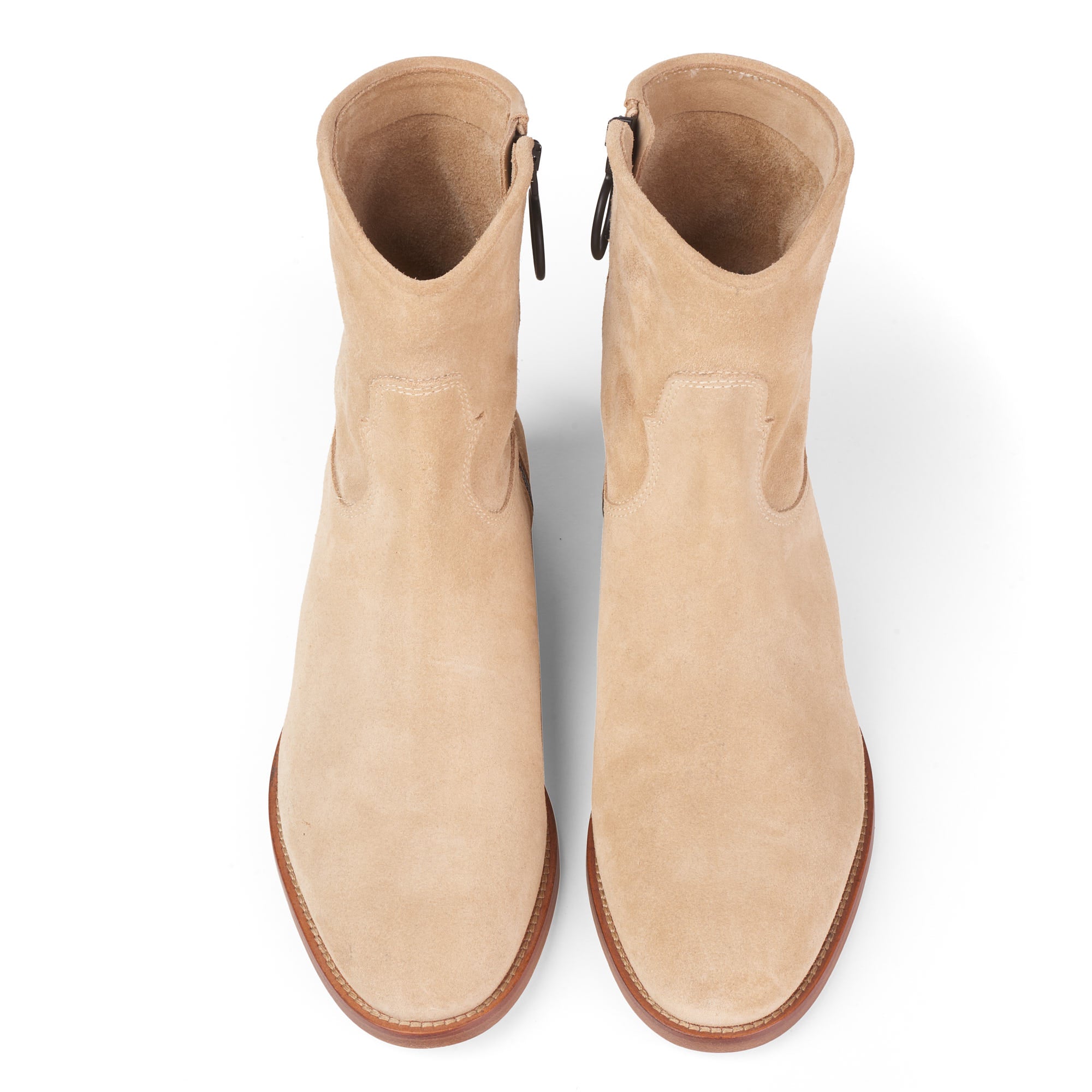 OFF-WHITE c/o VIRGIL ABLOH Tan Suede Leather Men's Ankle Boots 41 NEW US 8 OFF-WHITE