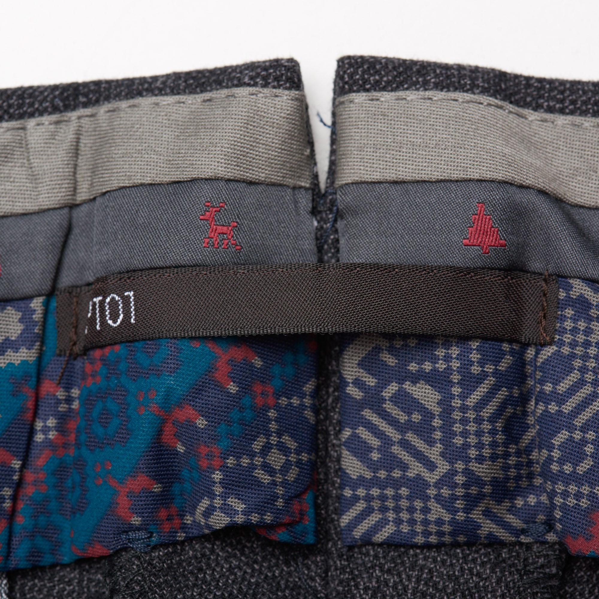 PT01 PANTALONI TORINO "Jacques" Gray Cotton Stretch Flat Front Pants NEW Slim PT01 PANTALONI TORINO