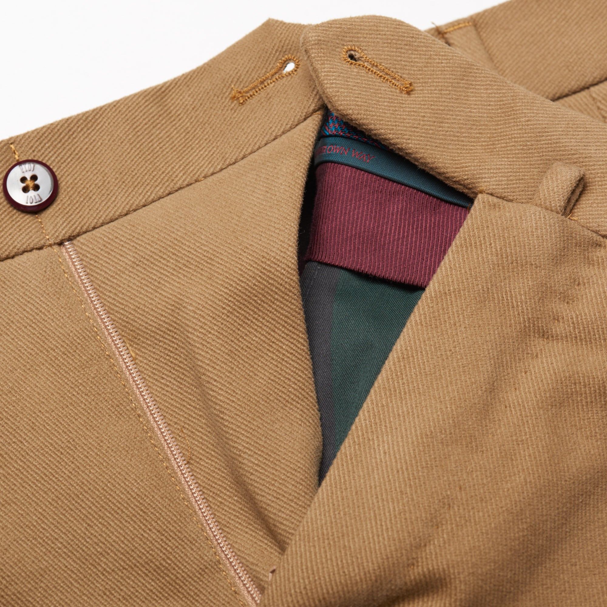 PT01 PANTALONI TORINO "Jacques" Tan Twill Cotton Flat Front Pants NEW PT01 PANTALONI TORINO