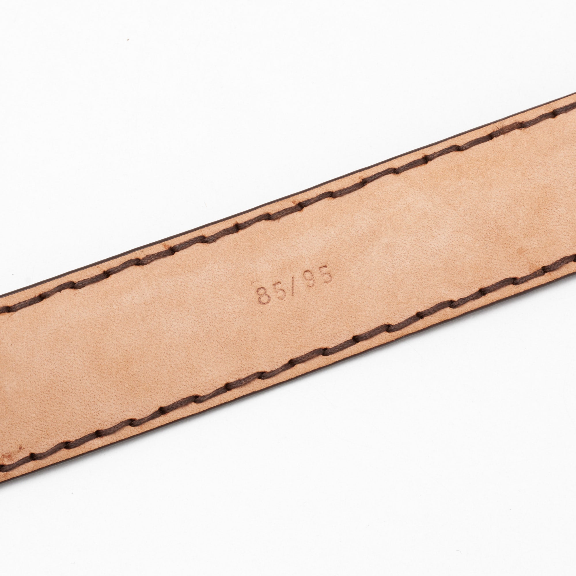 ROMANELLI Firenze Brown Ostrich Silver-Horn Buckle Belt NEW 85cm 34" ROMANELLI