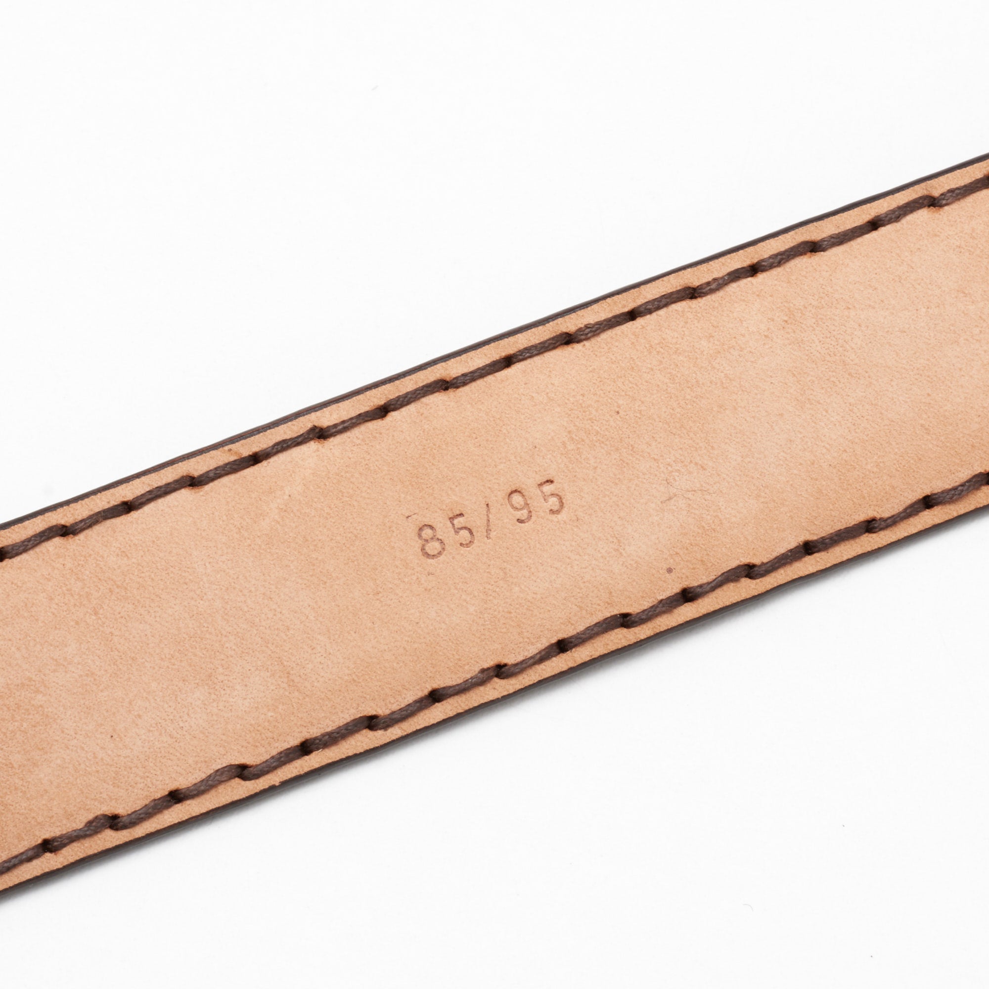 ROMANELLI Firenze Dark Brown Ostrich Silver-Horn Buckle Belt NEW 85cm 34" ROMANELLI