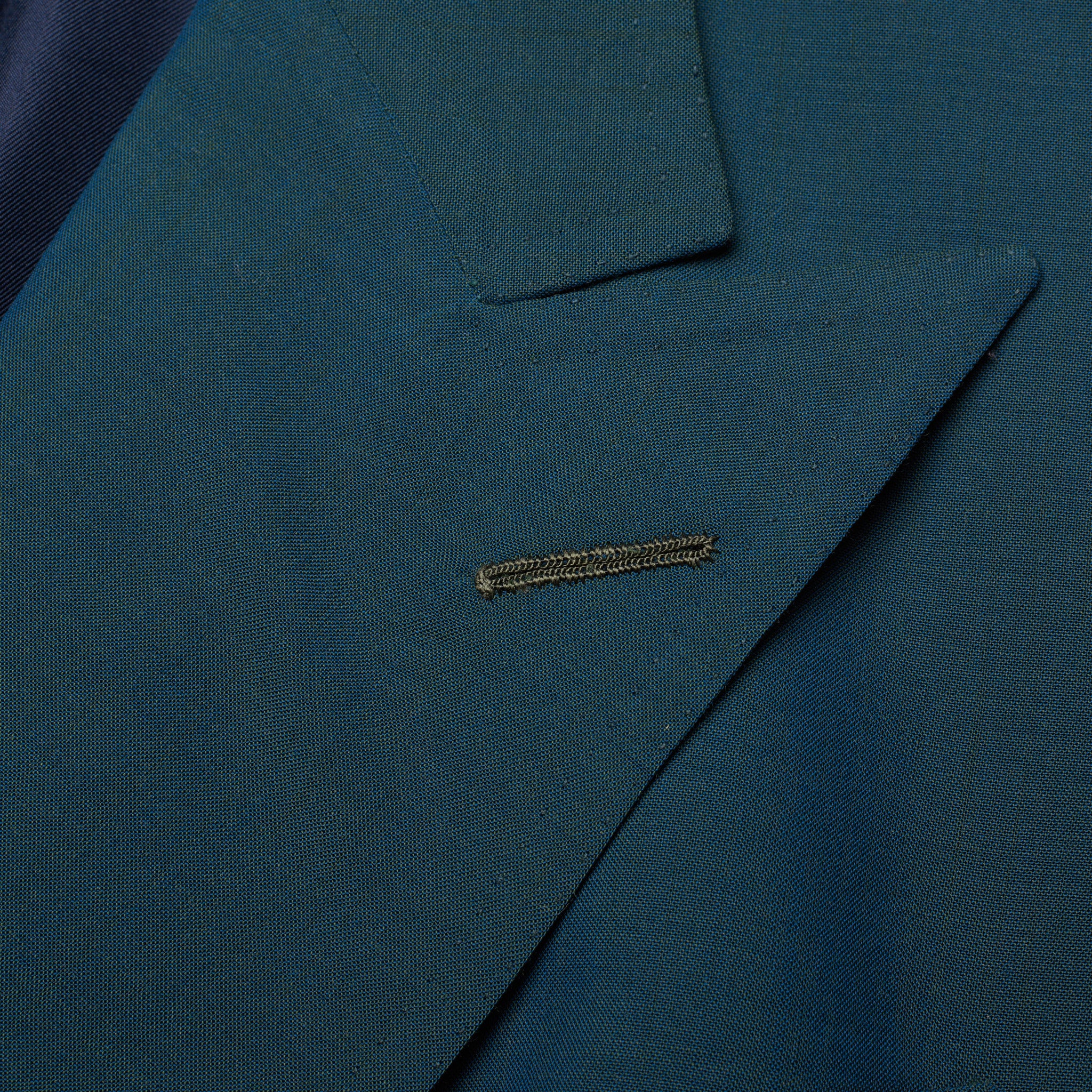 RUBINACCI Handmade Bespoke Green Wool Mohair DB Blazer Jacket EU 50 US 38 40 RUBINACCI