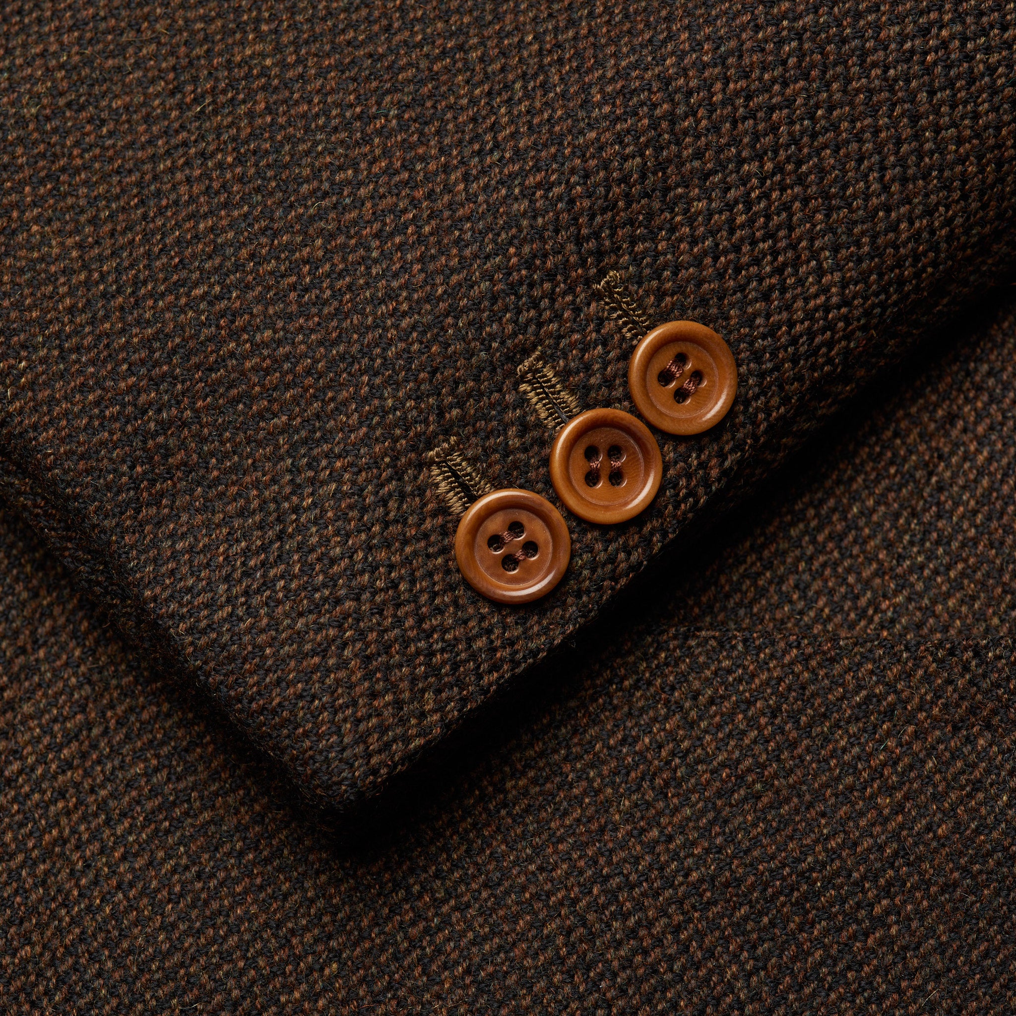RUBINACCI LH Bespoke Brown Wool Cashmere Blazer Jacket EU 54 US 44 Athletic RUBINACCI