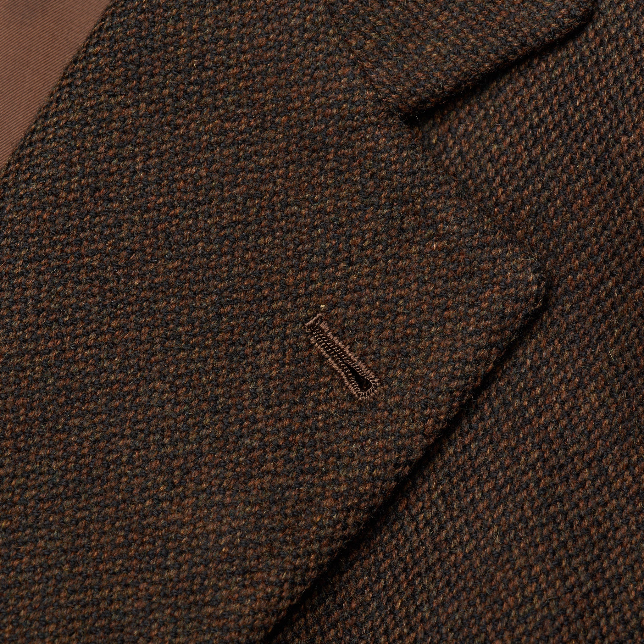 RUBINACCI LH Bespoke Brown Wool Cashmere Blazer Jacket EU 54 US 44 Athletic RUBINACCI