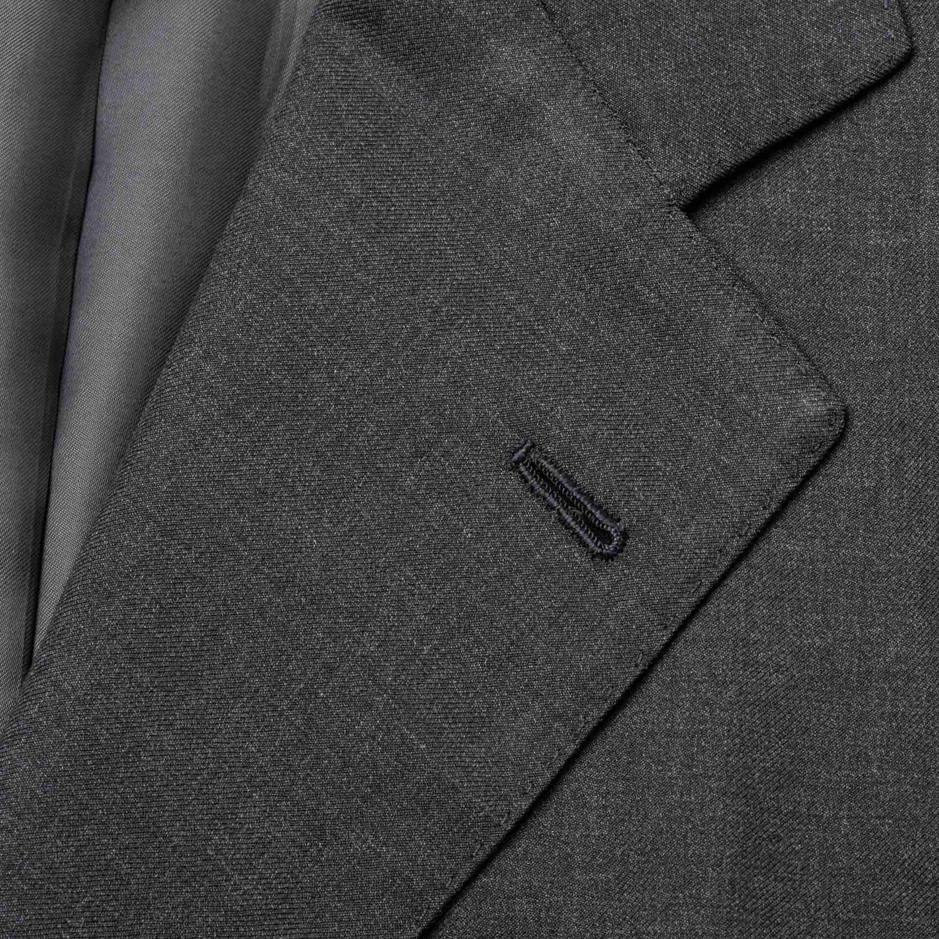 RUBINACCI LH Hand Made Bespoke Charcoal Gray Wool Blazer Sports Coat EU 50 US 40 RUBINACCI