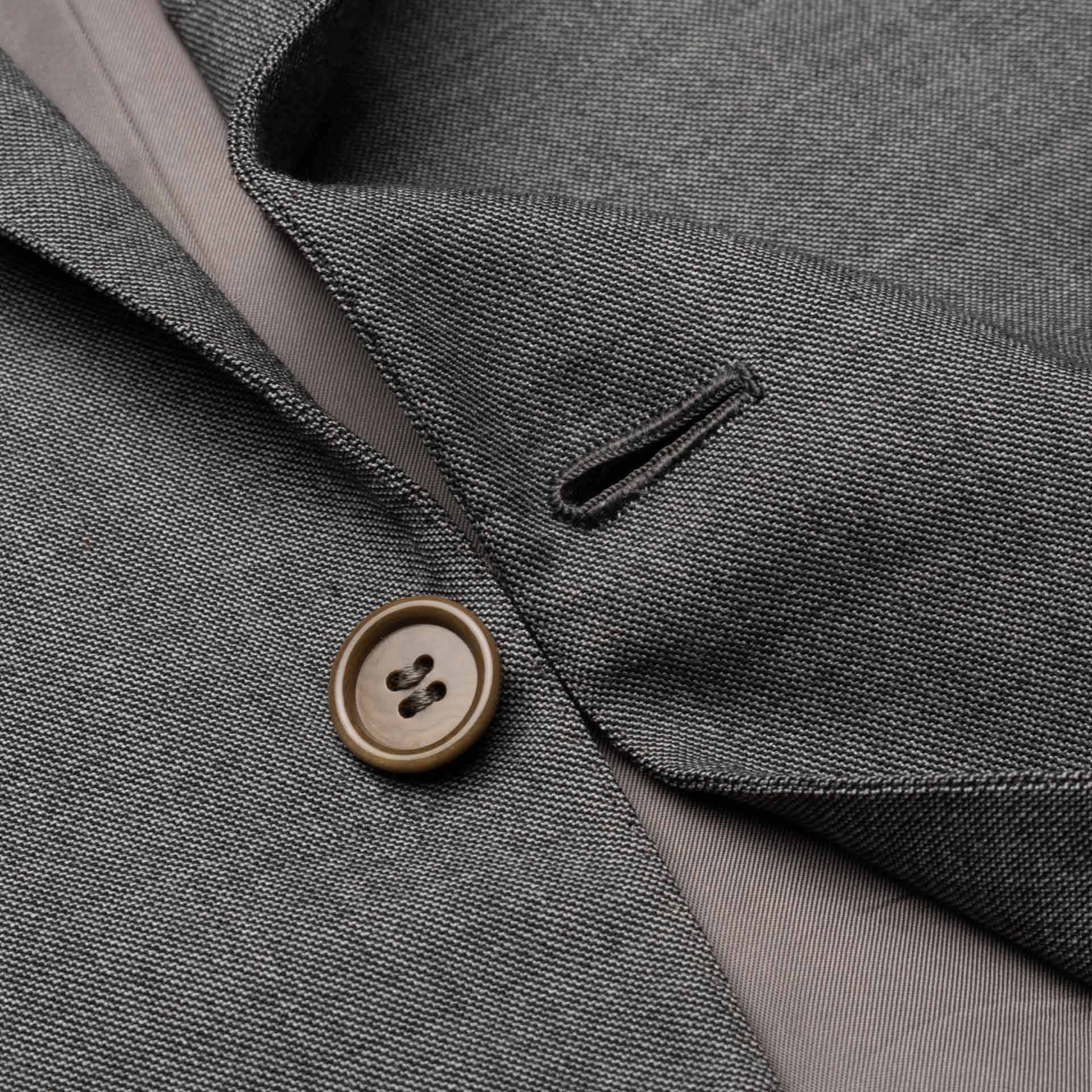 RUBINACCI LH Hand Made Bespoke Gray Wool Blazer Jacket EU 50 US 40 Long RUBINACCI