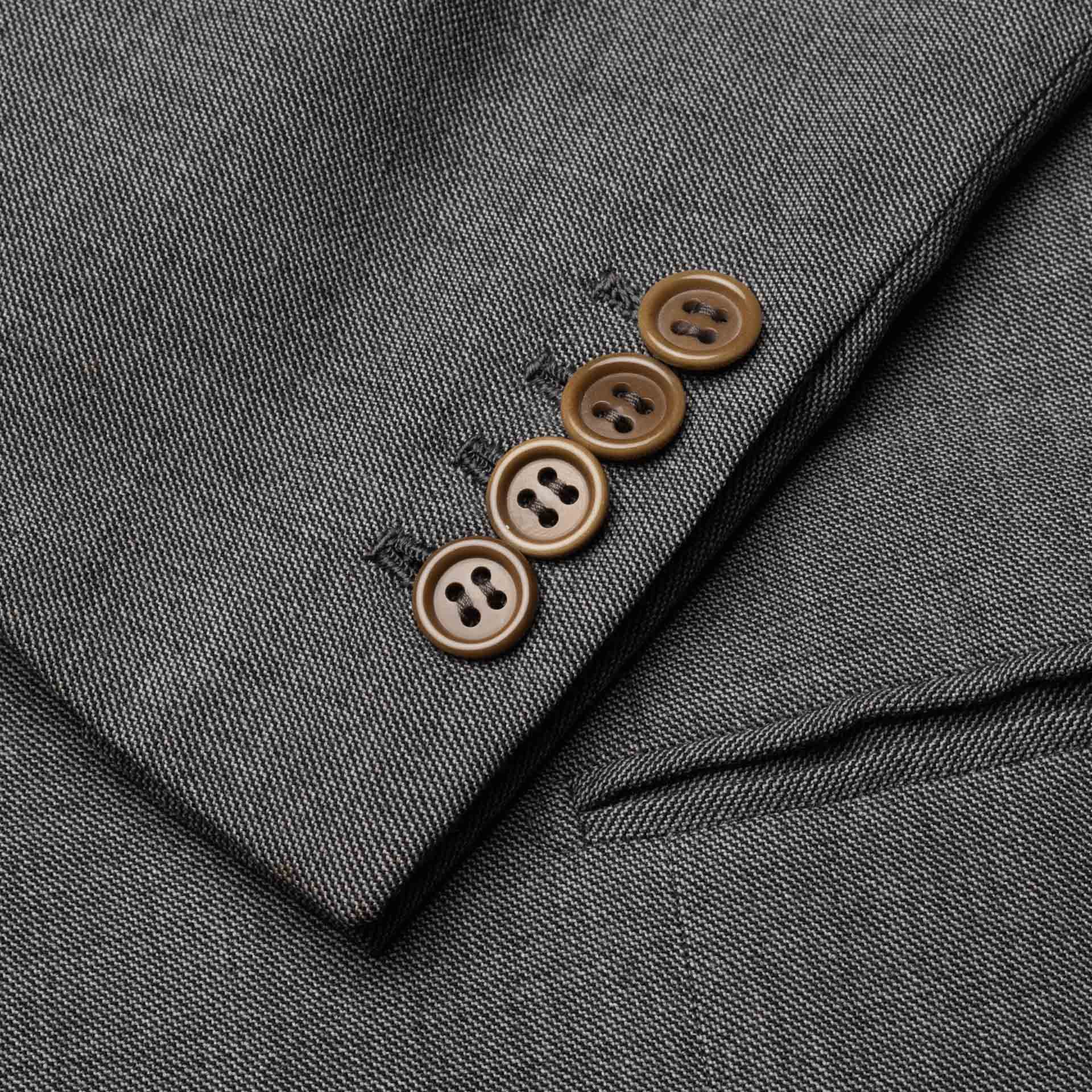 RUBINACCI LH Hand Made Bespoke Gray Wool Blazer Jacket EU 50 US 40 Long RUBINACCI