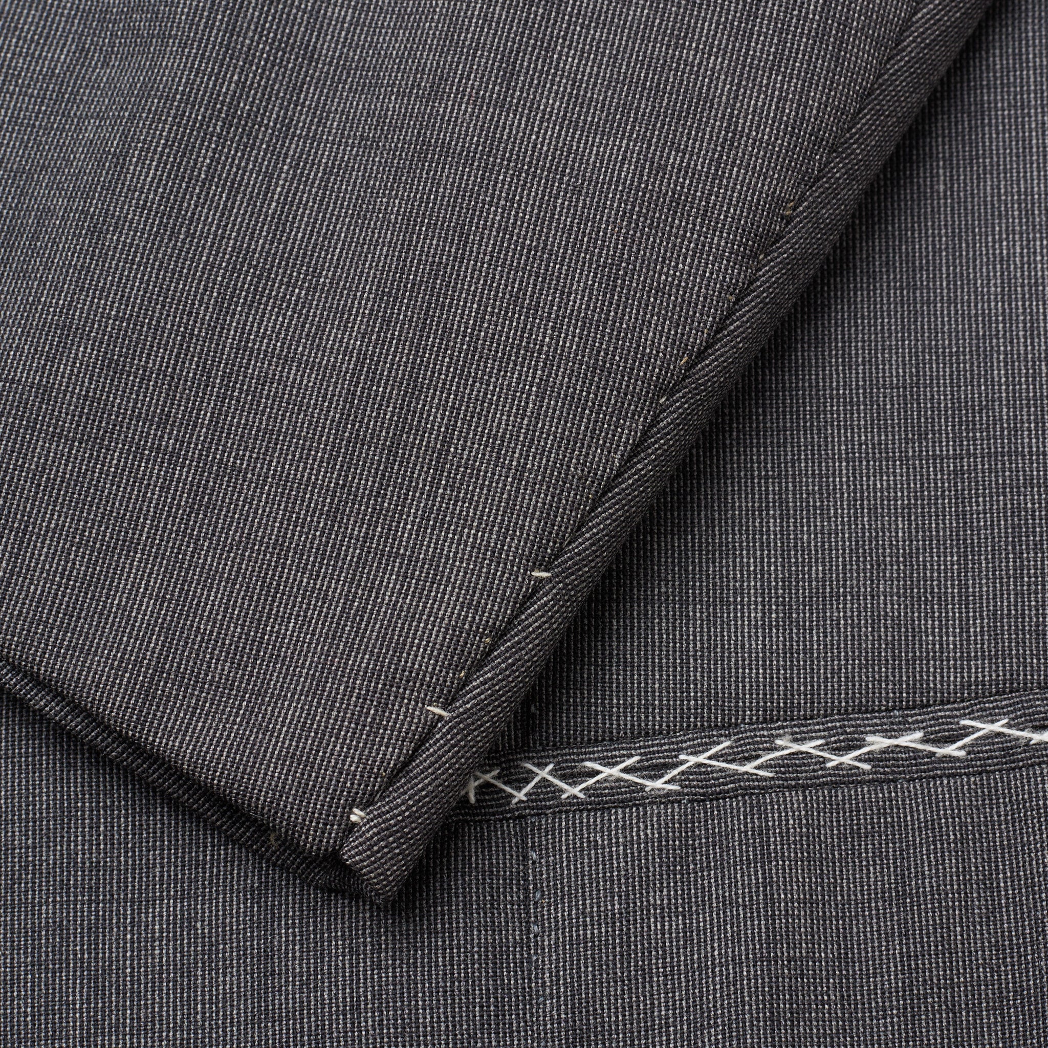 RUBINACCI LH Hand Made Bespoke Gray Wool Blazer Jacket EU 52 NEW US 40 42 RUBINACCI