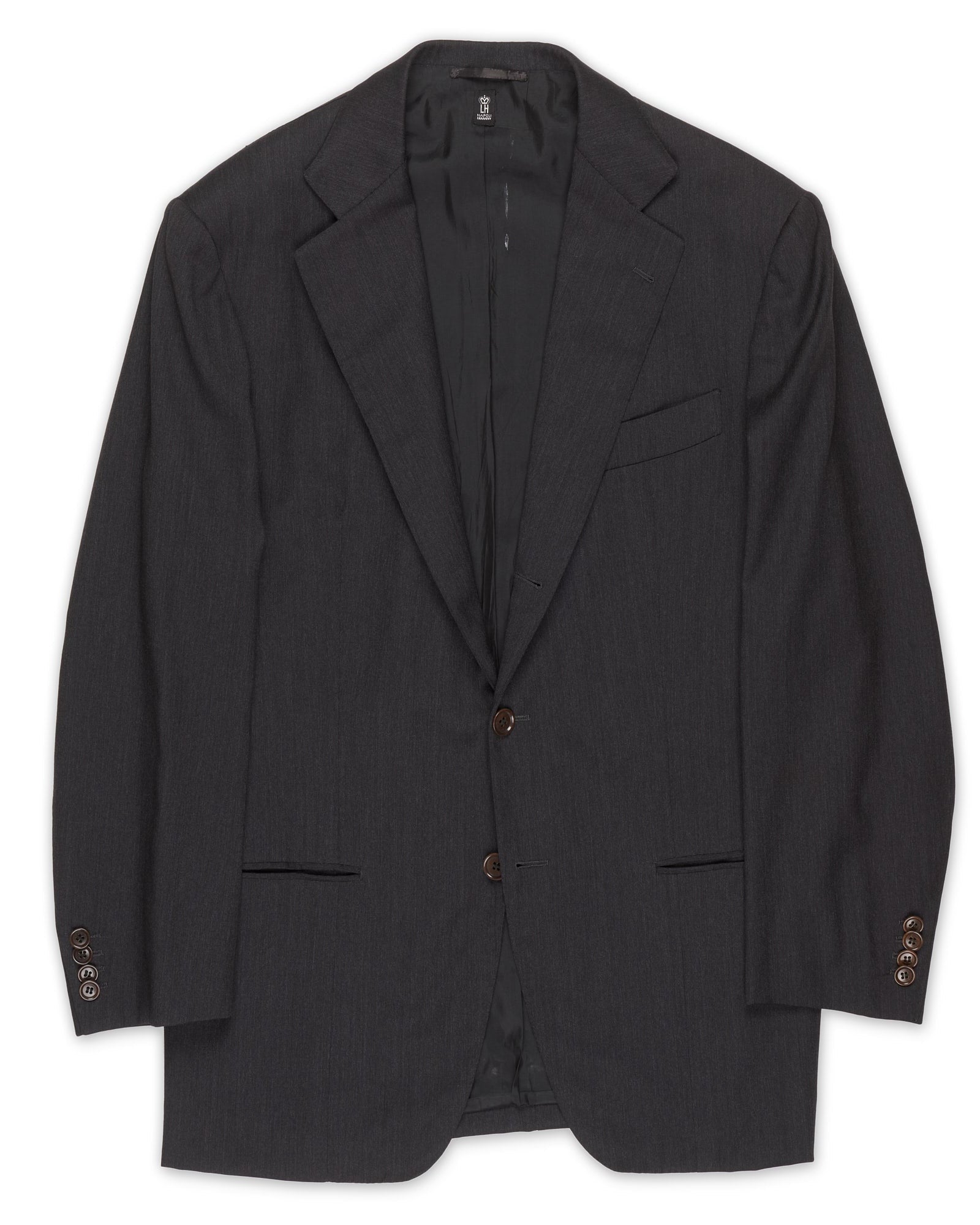 RUBINACCI LH Hand Made Bespoke Gray Wool Blazer Jacket EU 52 US 42 Athletic RUBINACCI