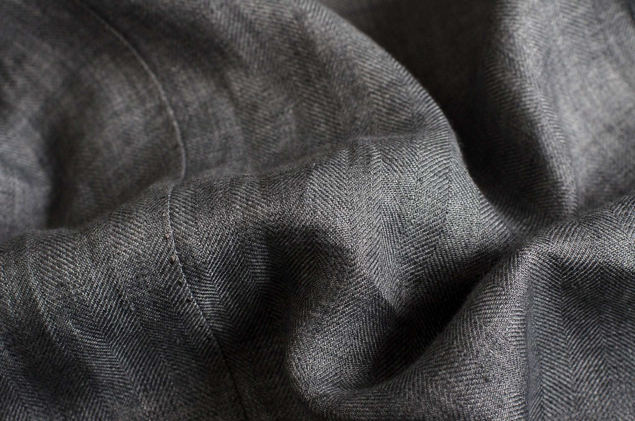 RUBINACCI Bespoke Gray Herringbone Linen Silk DB Blazer Jacket EU 50 US 38 40 RUBINACCI