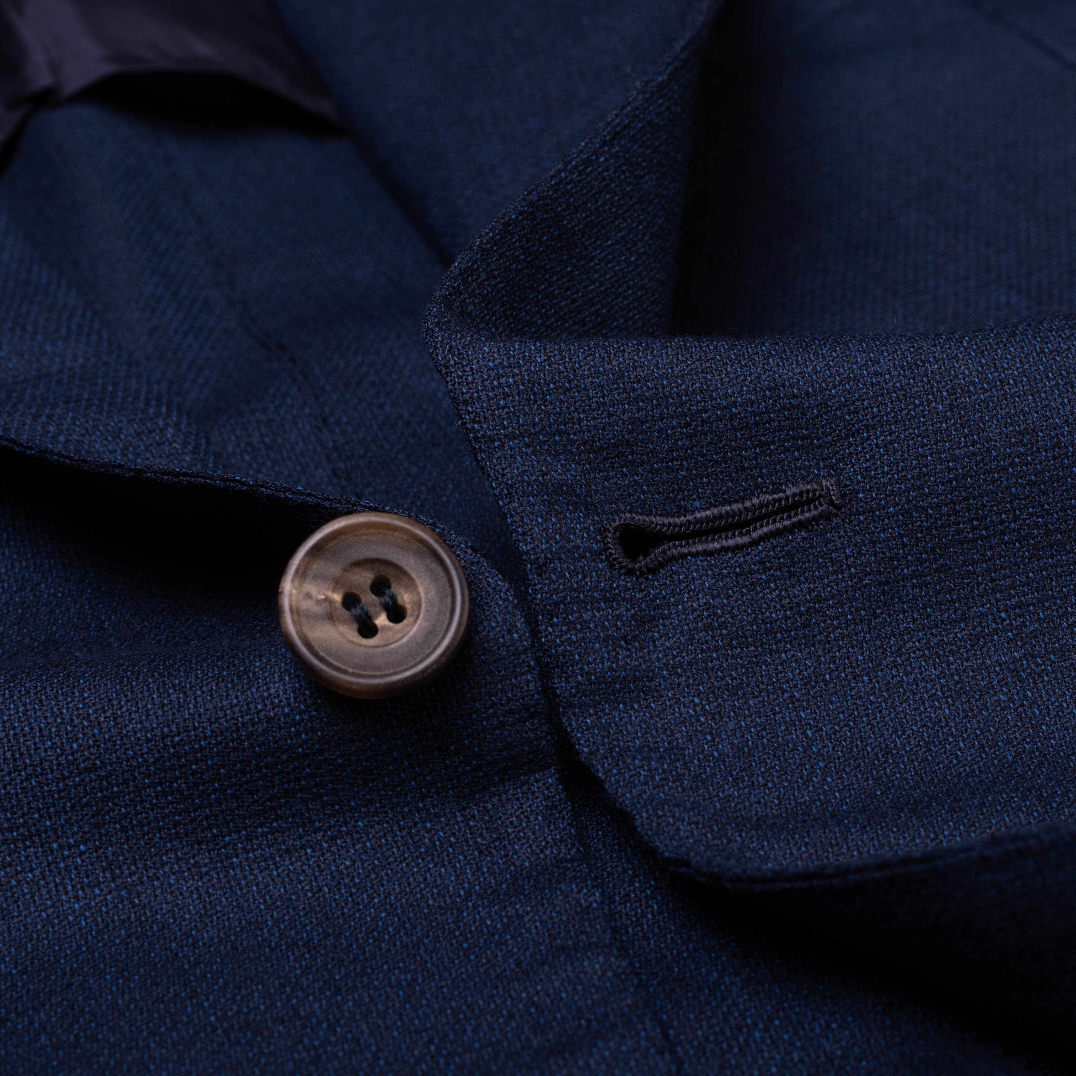 RUBINACCI Handmade Bespoke Blue Wool Blazer Jacket EU 50 US 38 40 RUBINACCI