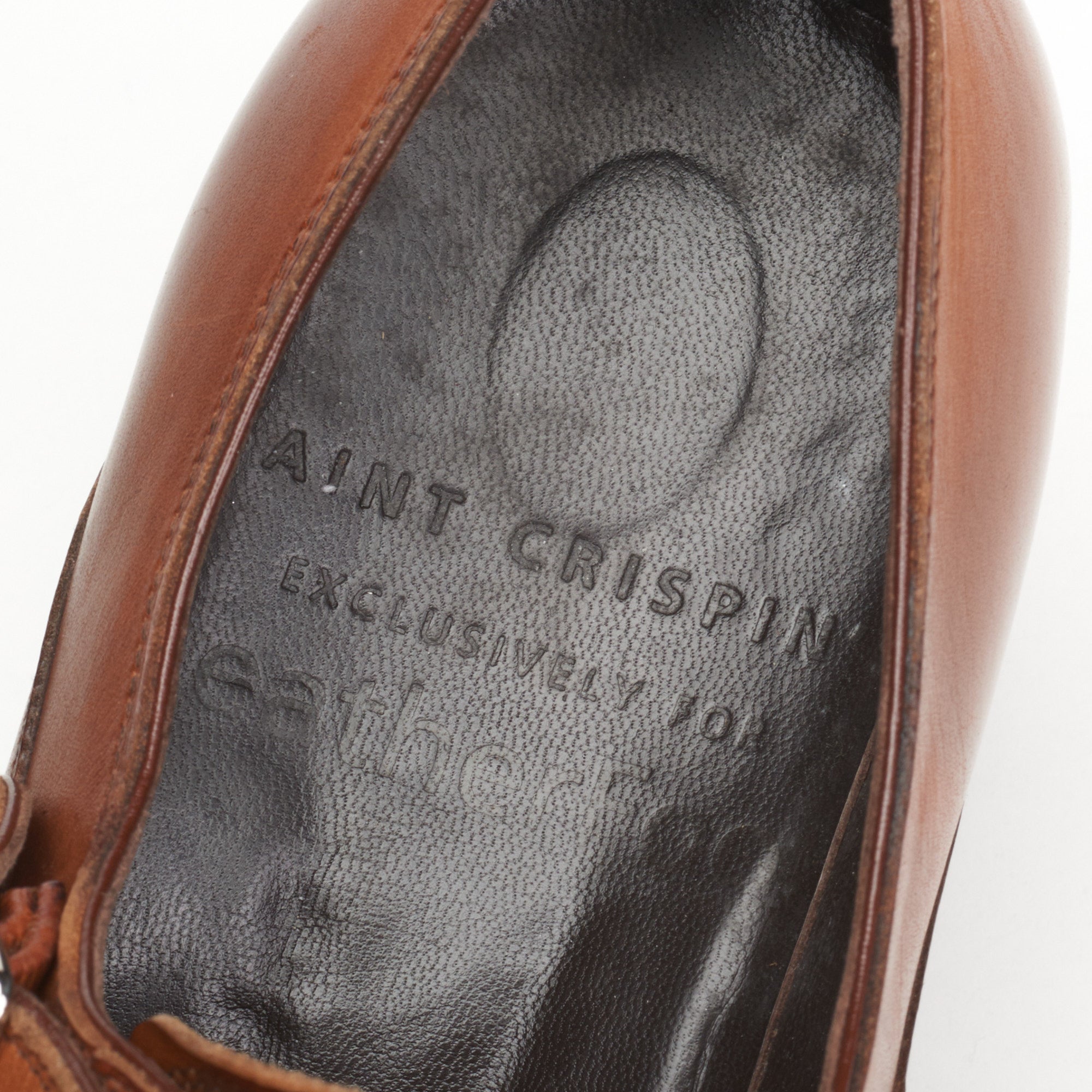SAINT CRISPIN'S MOD 505 Brown Leather Double Monk Dress Shoes 6.5E US 7 Trees SAINT CRISPIN'S