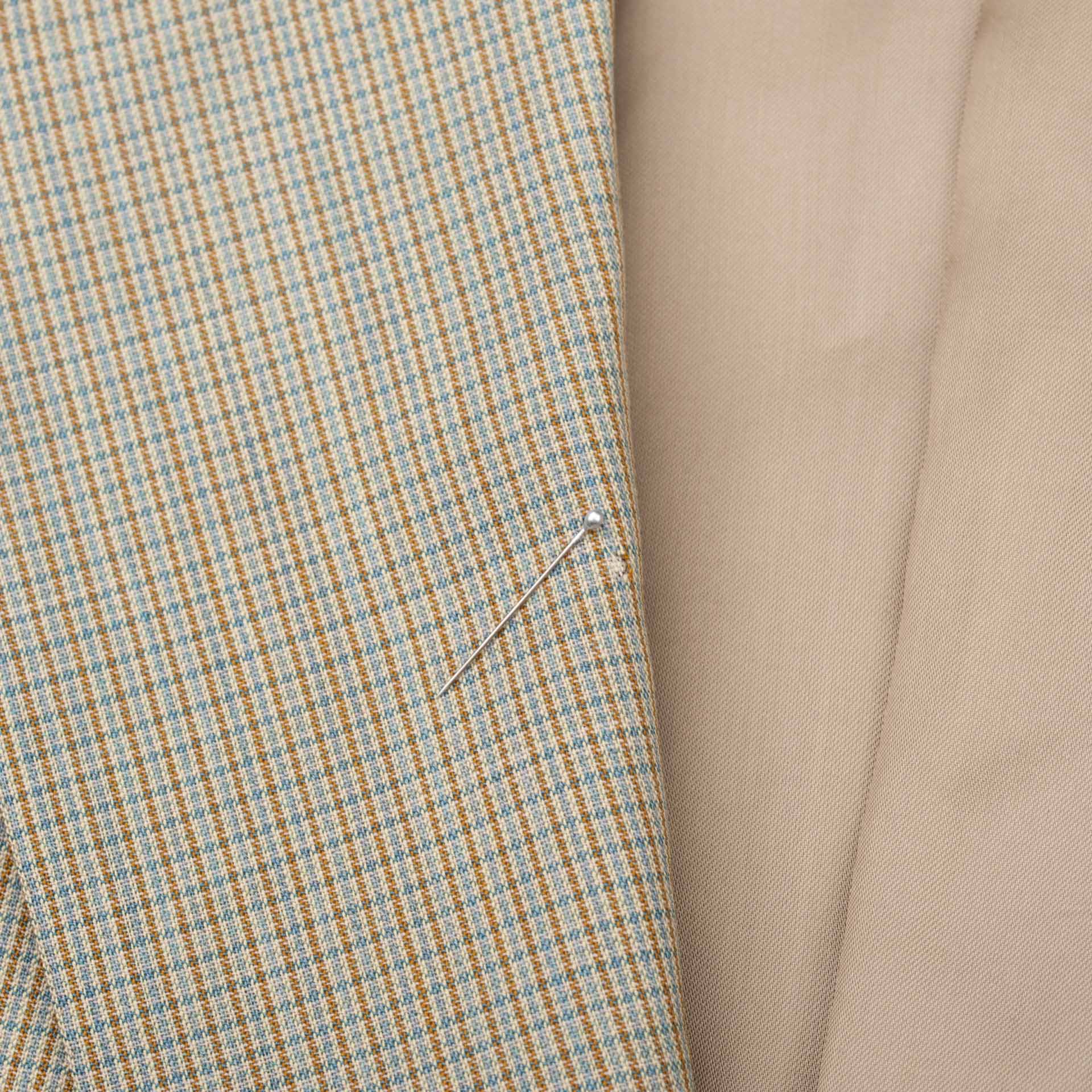 SARTORIA CASTANGIA Beige Check Wool Jacket Sport Coat EU 52 NEW US 42 CASTANGIA