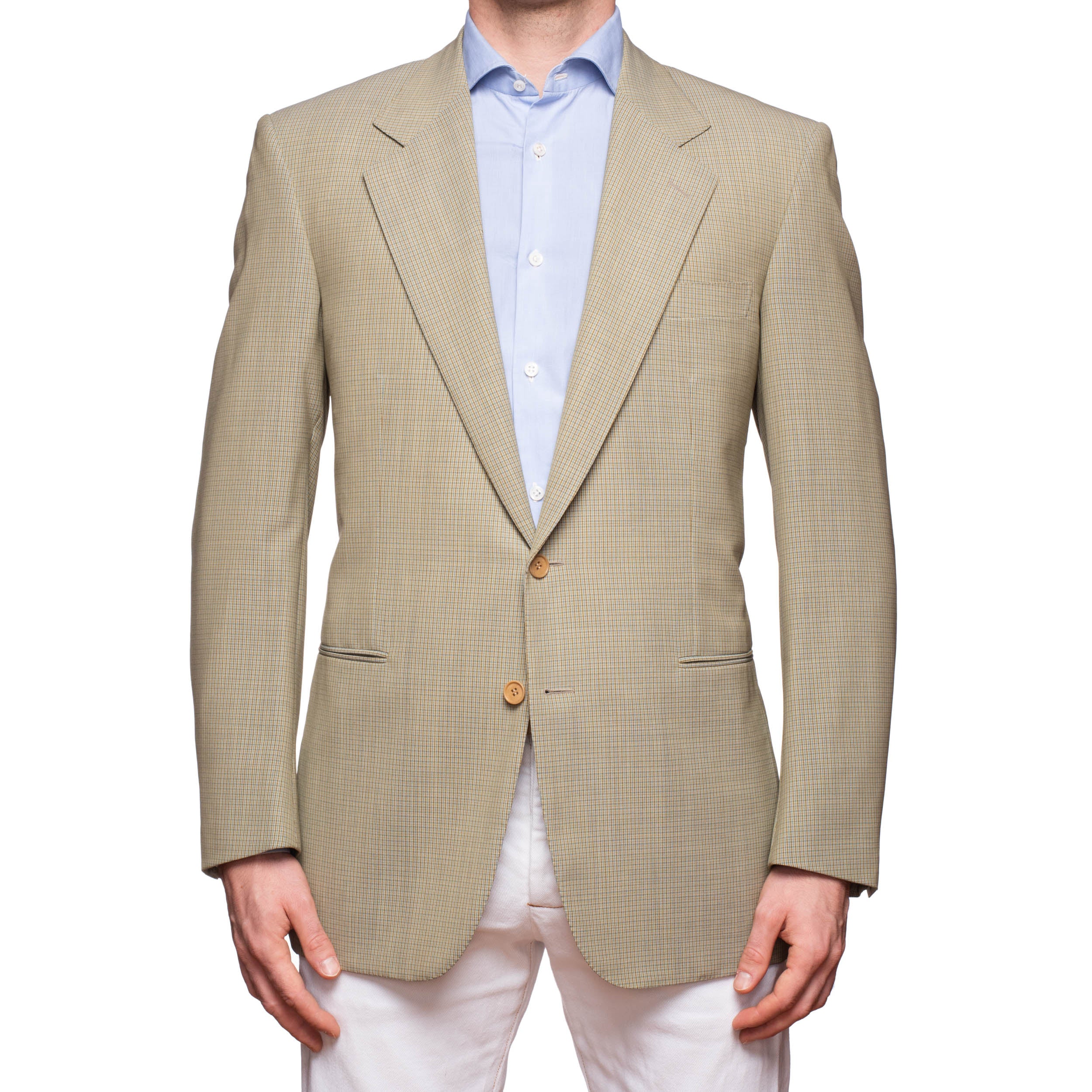 SARTORIA CASTANGIA Beige Check Wool Jacket Sport Coat EU 52 NEW US 42 CASTANGIA