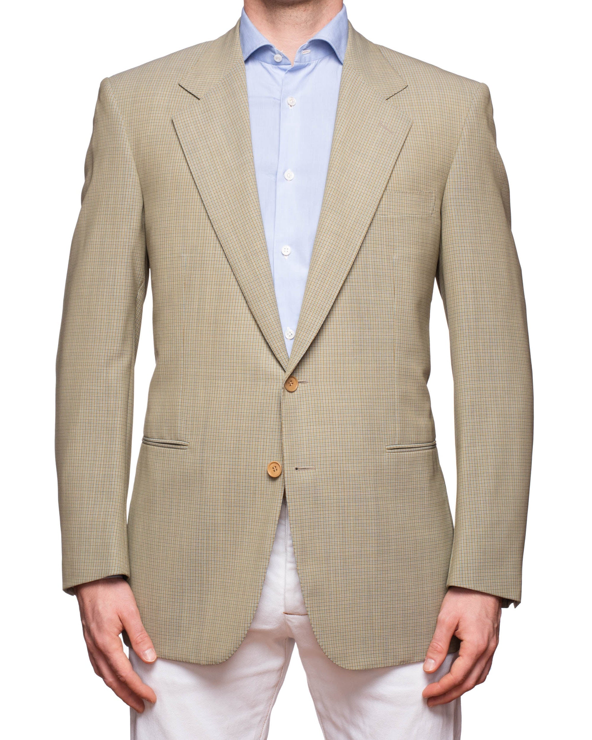 SARTORIA CASTANGIA Beige Check Wool Jacket Sport Coat EU 52 NEW US 42 CASTANGIA