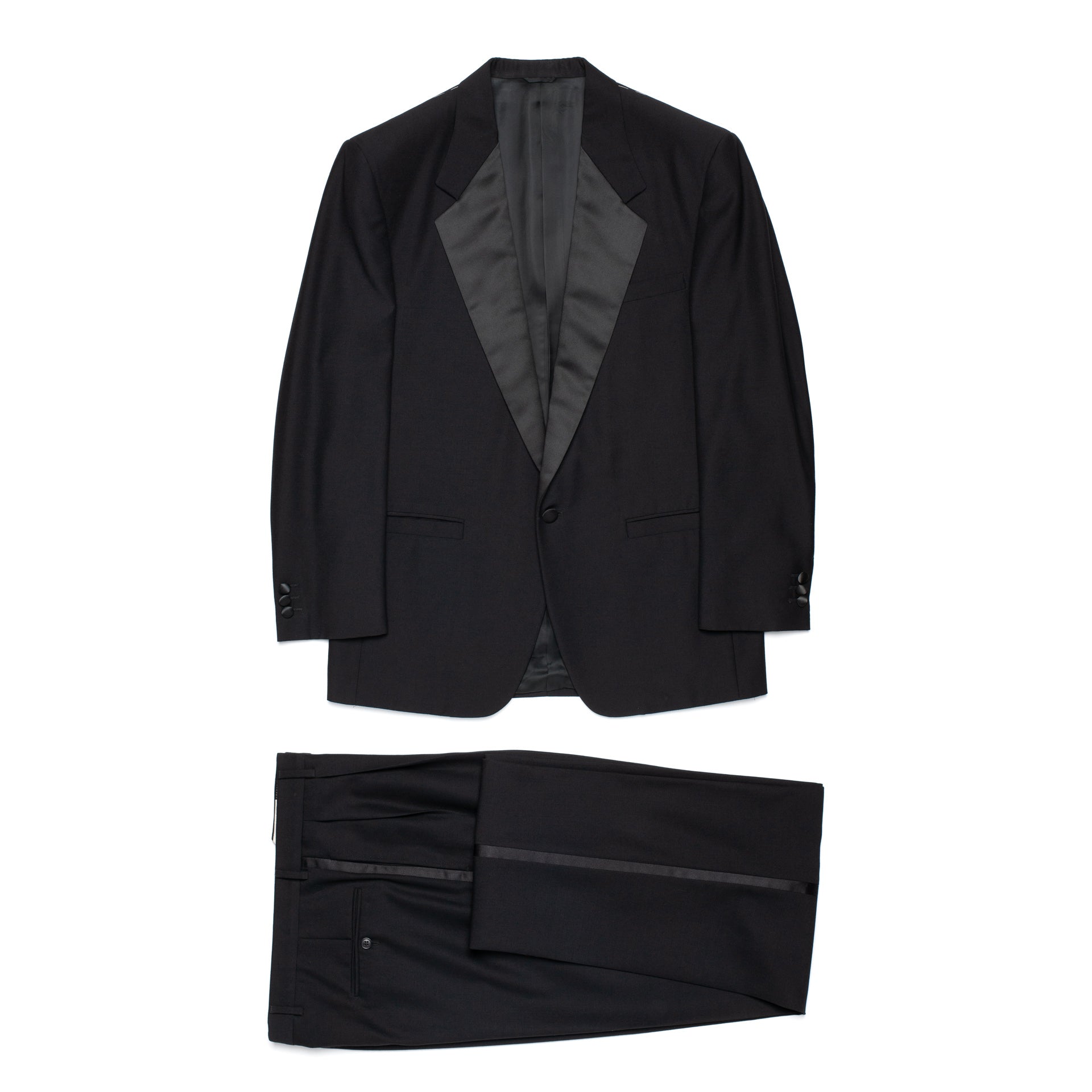 SARTORIA CASTANGIA Black Wool Tuxedo Notch Lapel Suit EU 50 NEW US 40 CASTANGIA