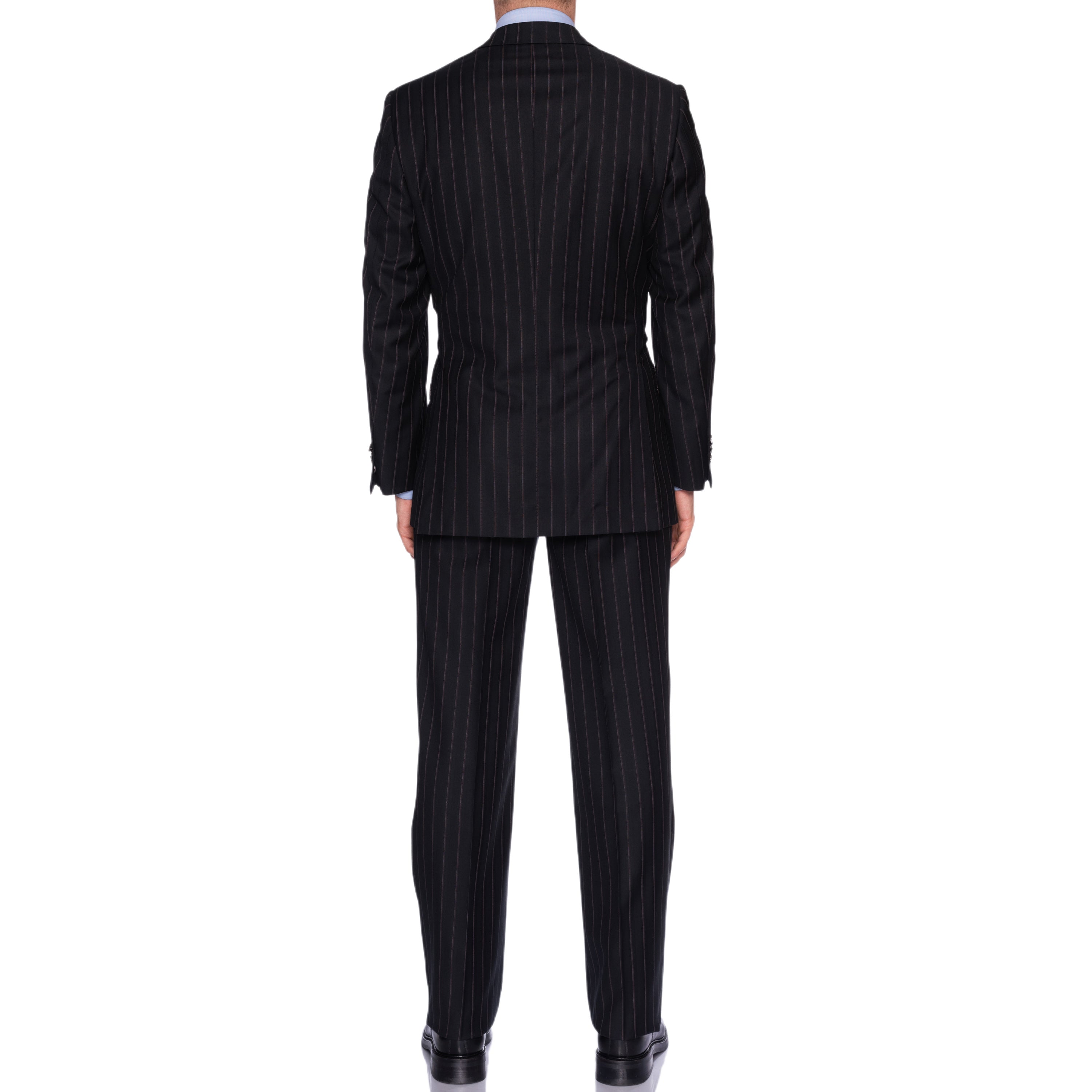 SARTORIA CASTANGIA Black Striped Wool Super 150's Suit EU 48 NEW US 38 CASTANGIA