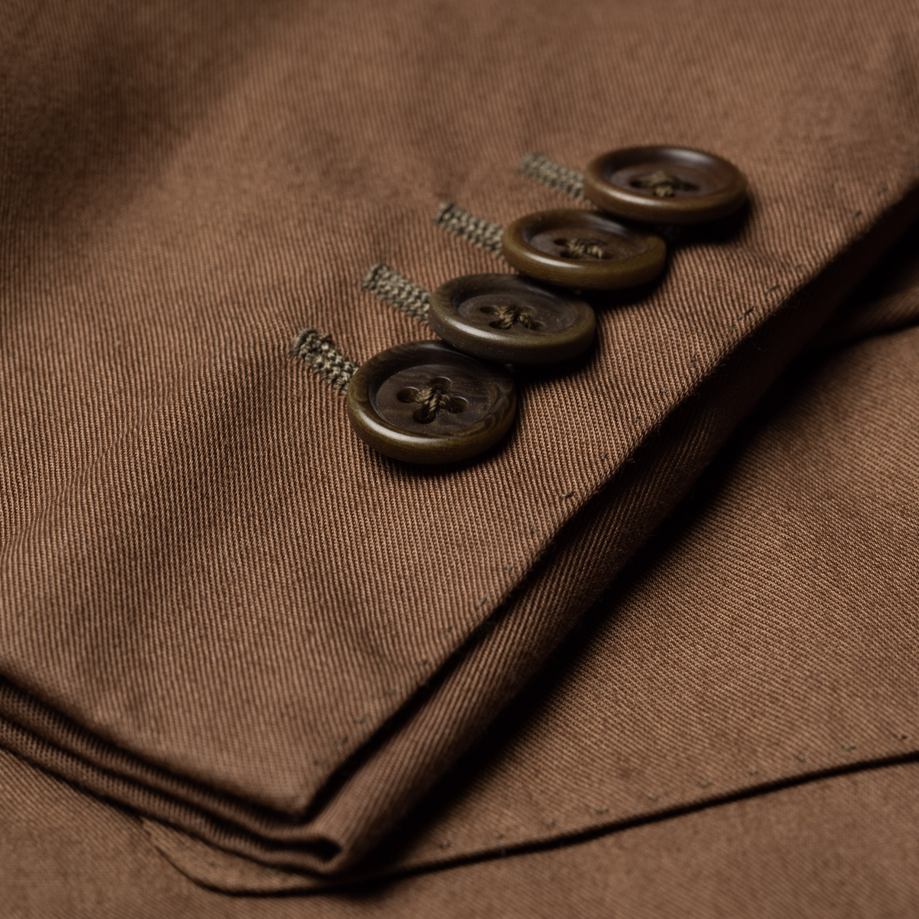 SARTORIA CASTANGIA Hand Made Brown Cotton Suit EU 48 NEW US 38 CASTANGIA