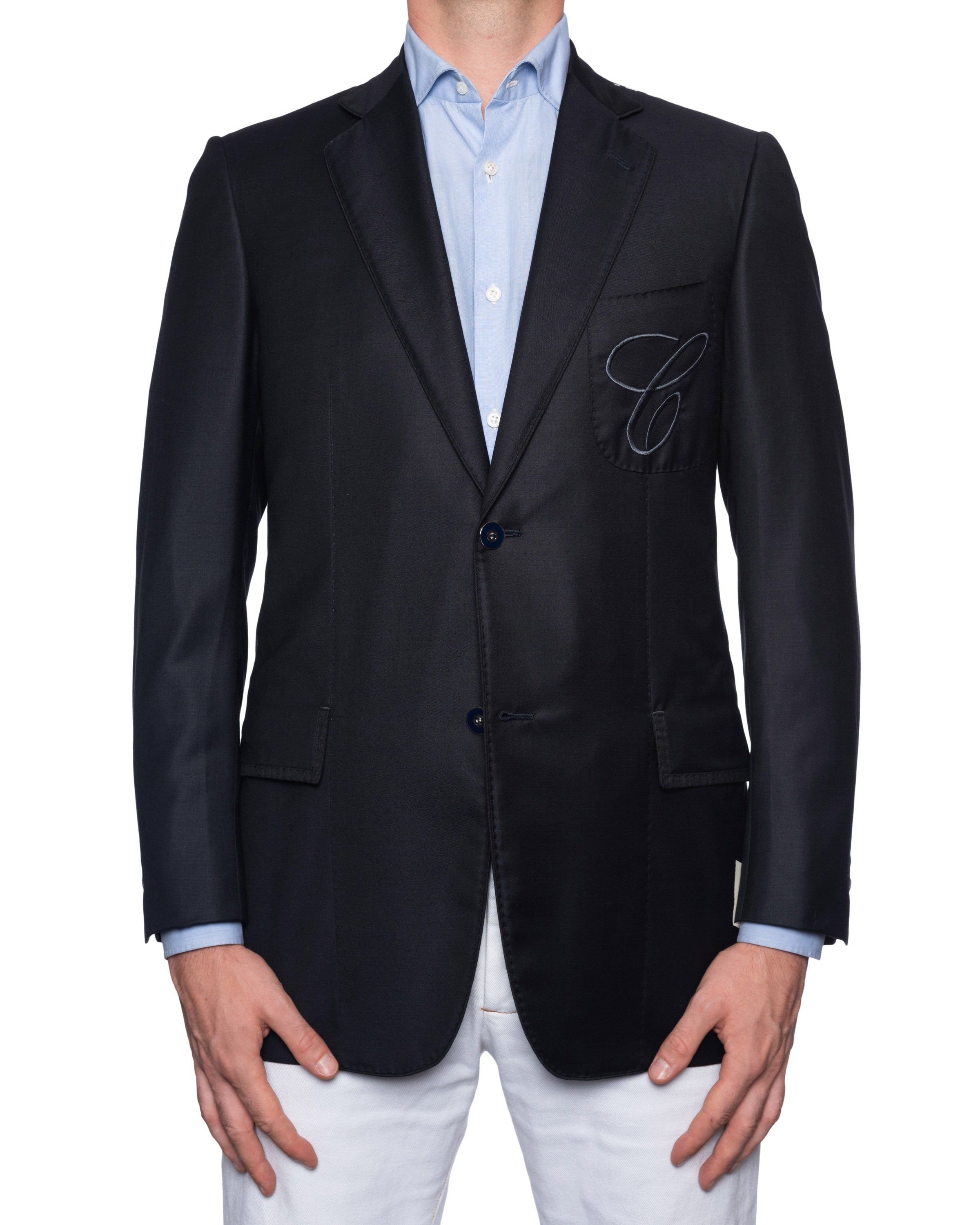 SARTORIA CASTANGIA Dark Blue Wool Super 150's Sport Coat Jacket EU 48 NEW US 38 CASTANGIA