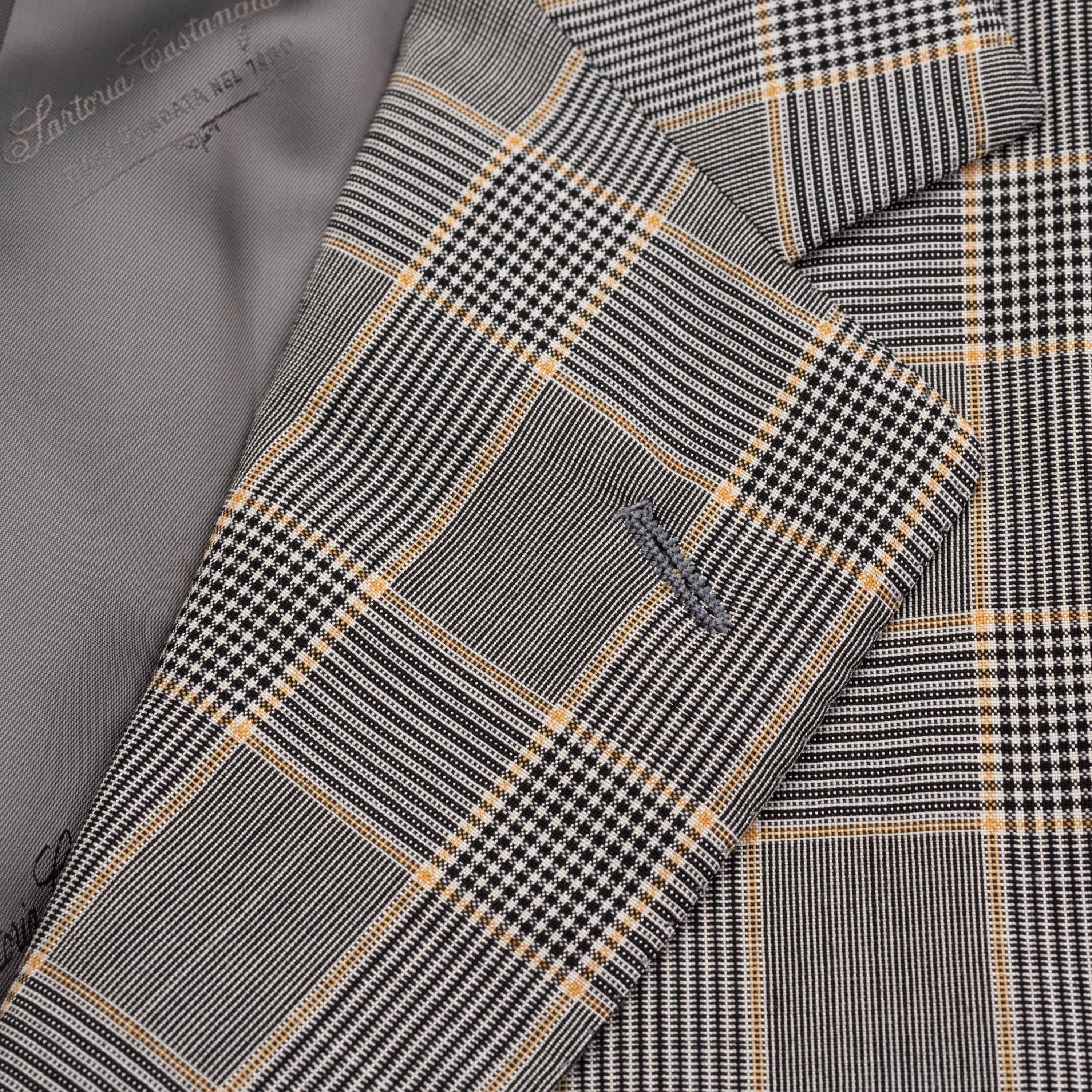 SARTORIA CASTANGIA Gray Prince of Wales Wool-Silk Sport Coat Jacket NEW CASTANGIA