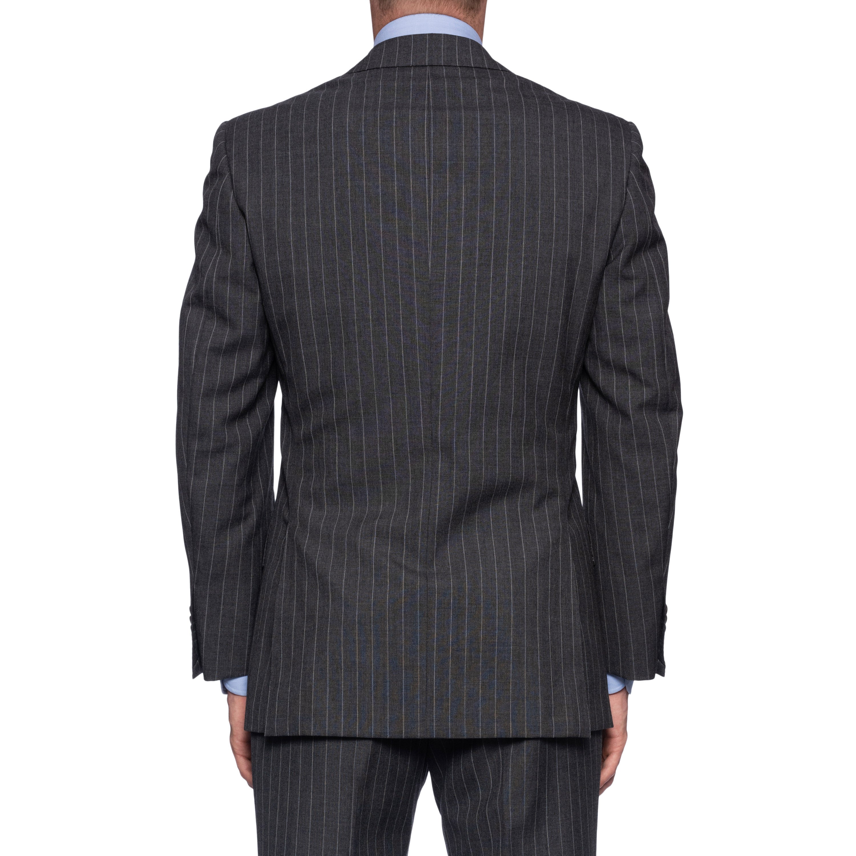 SARTORIA CASTANGIA Handmade Gray Striped Wool Business Suit NEW CASTANGIA