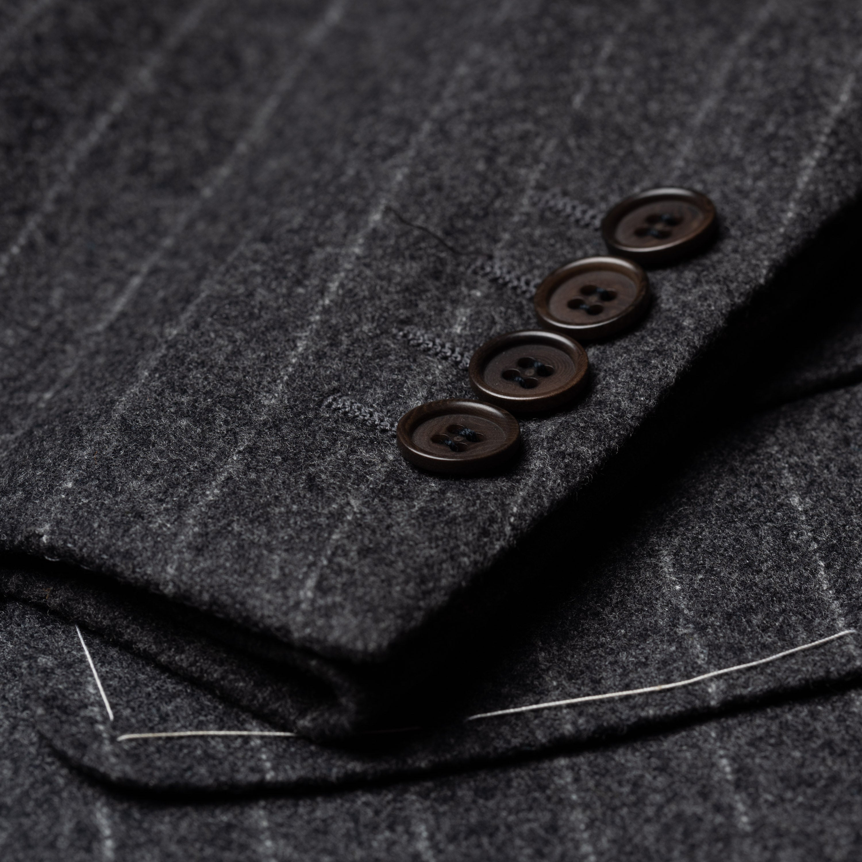 SARTORIA CASTANGIA Handmade Gray Striped Wool Flannel Suit EU 52 NEW US 42 CASTANGIA