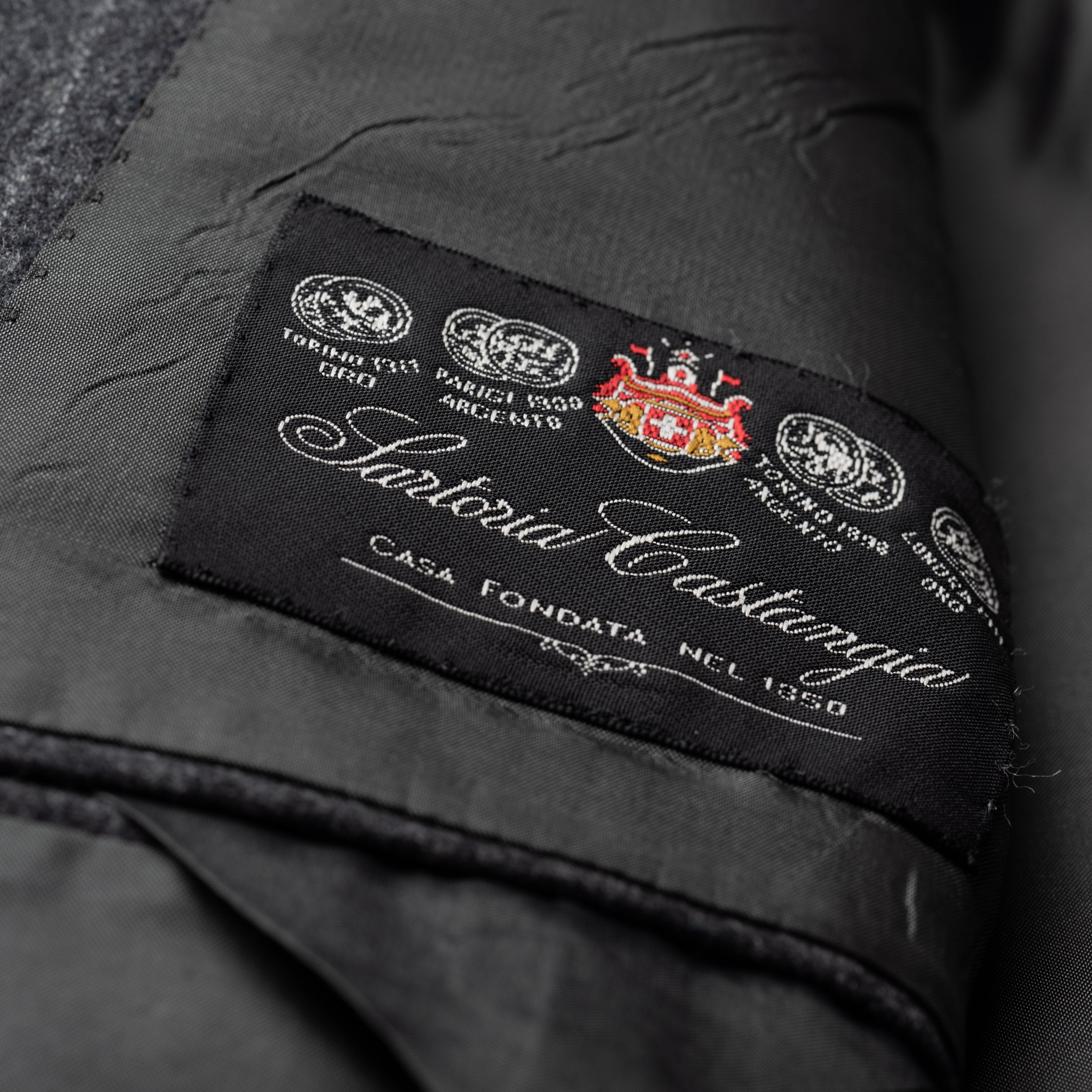 SARTORIA CASTANGIA Handmade Gray Striped Wool Flannel Suit EU 52 NEW US 42 CASTANGIA