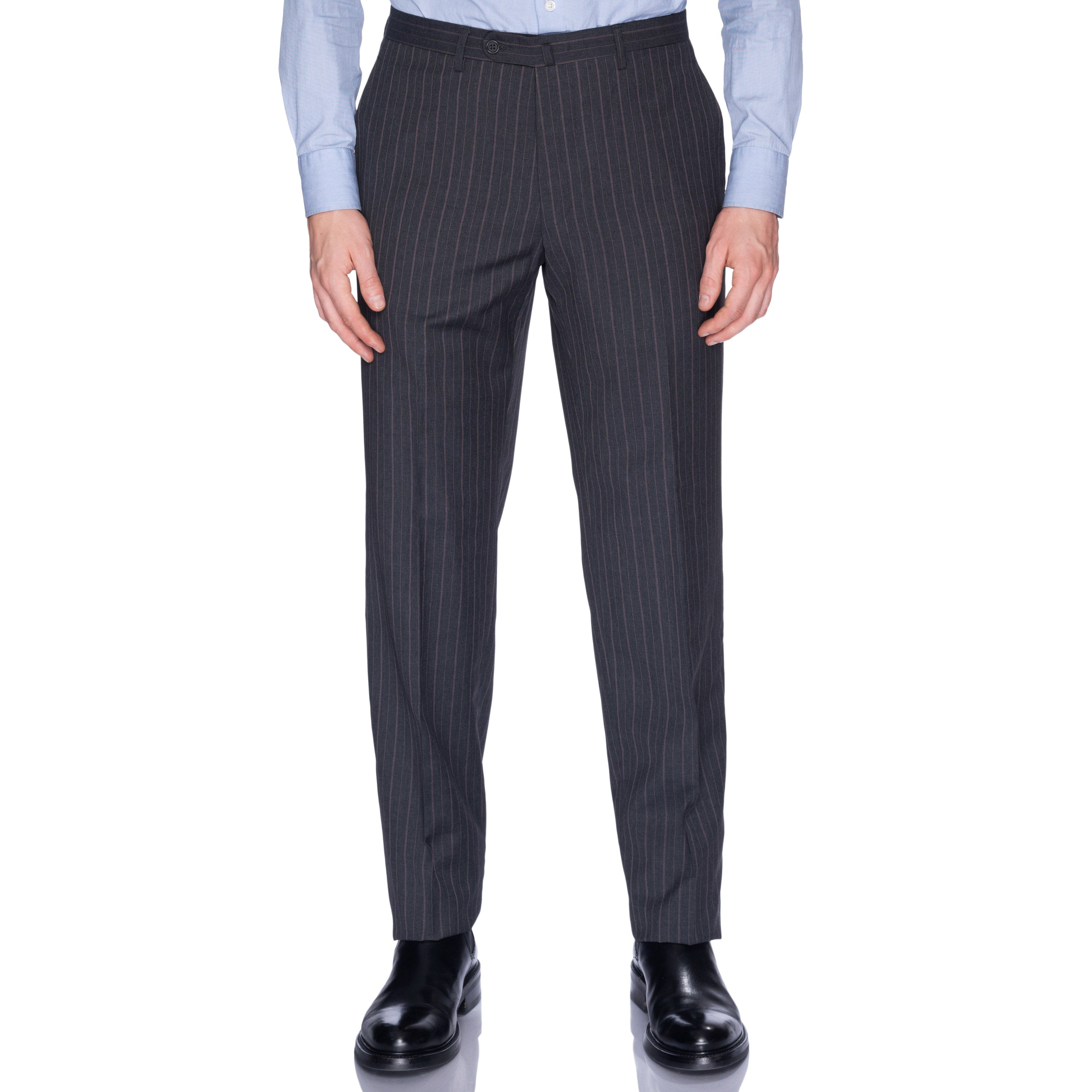 SARTORIA CASTANGIA Gray Striped Wool Super 120's Suit EU 50 NEW US 40 CASTANGIA