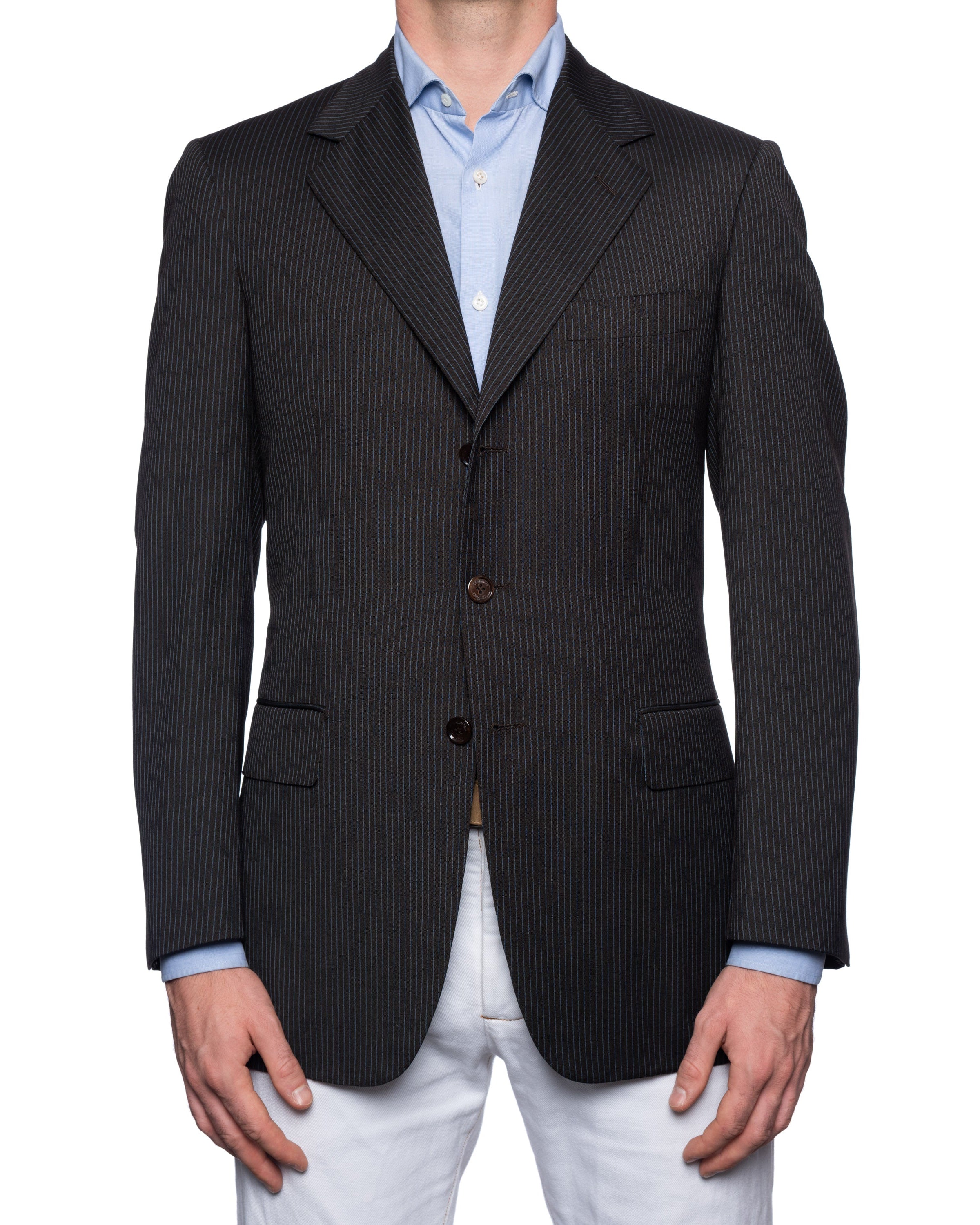 SARTORIA CASTANGIA Handmade Brown Striped Wool Sport Coat Jacket NEW CASTANGIA