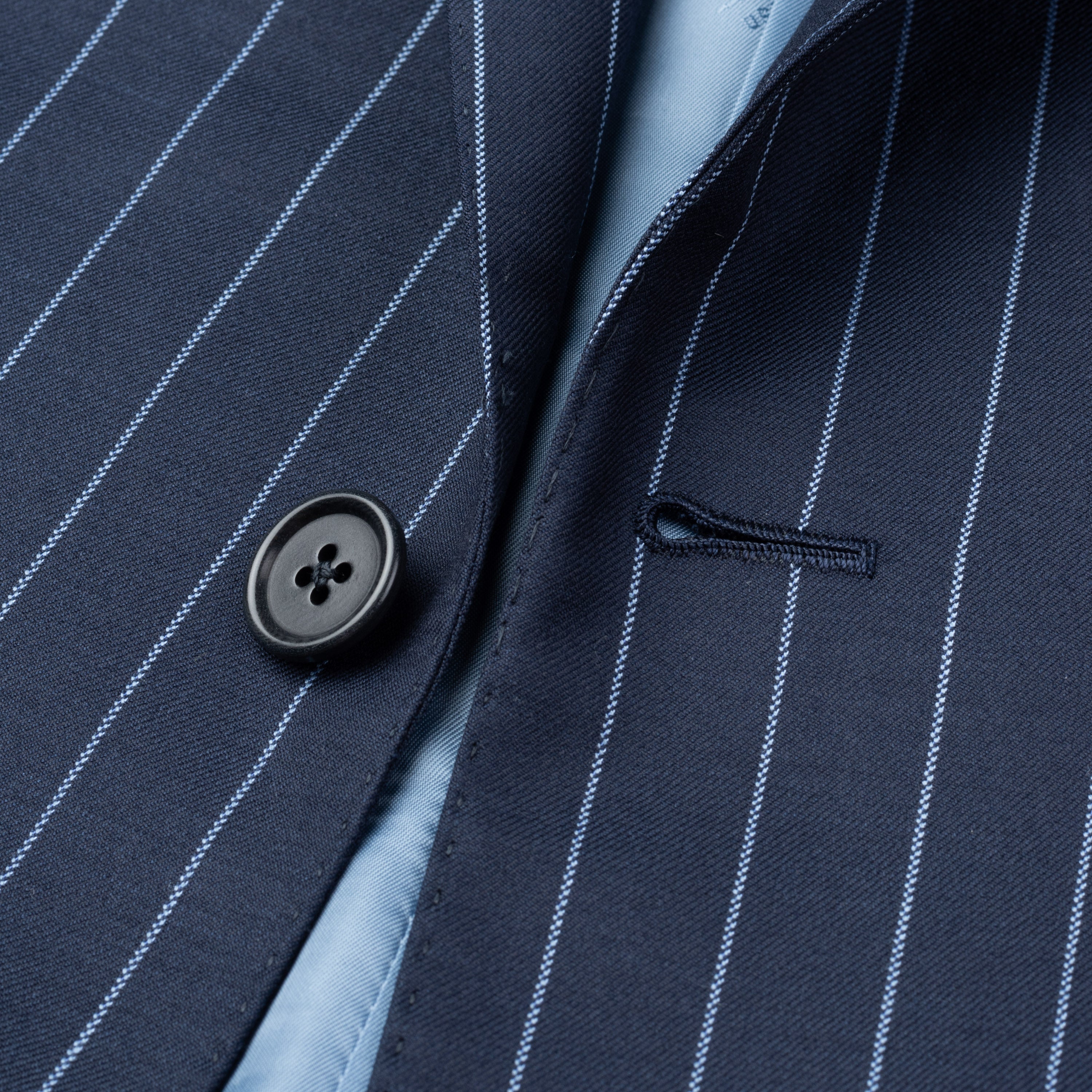 SARTORIA CASTANGIA Navy Blue Striped Wool Super 140's Jacket EU 54 NEW US 44 CASTANGIA