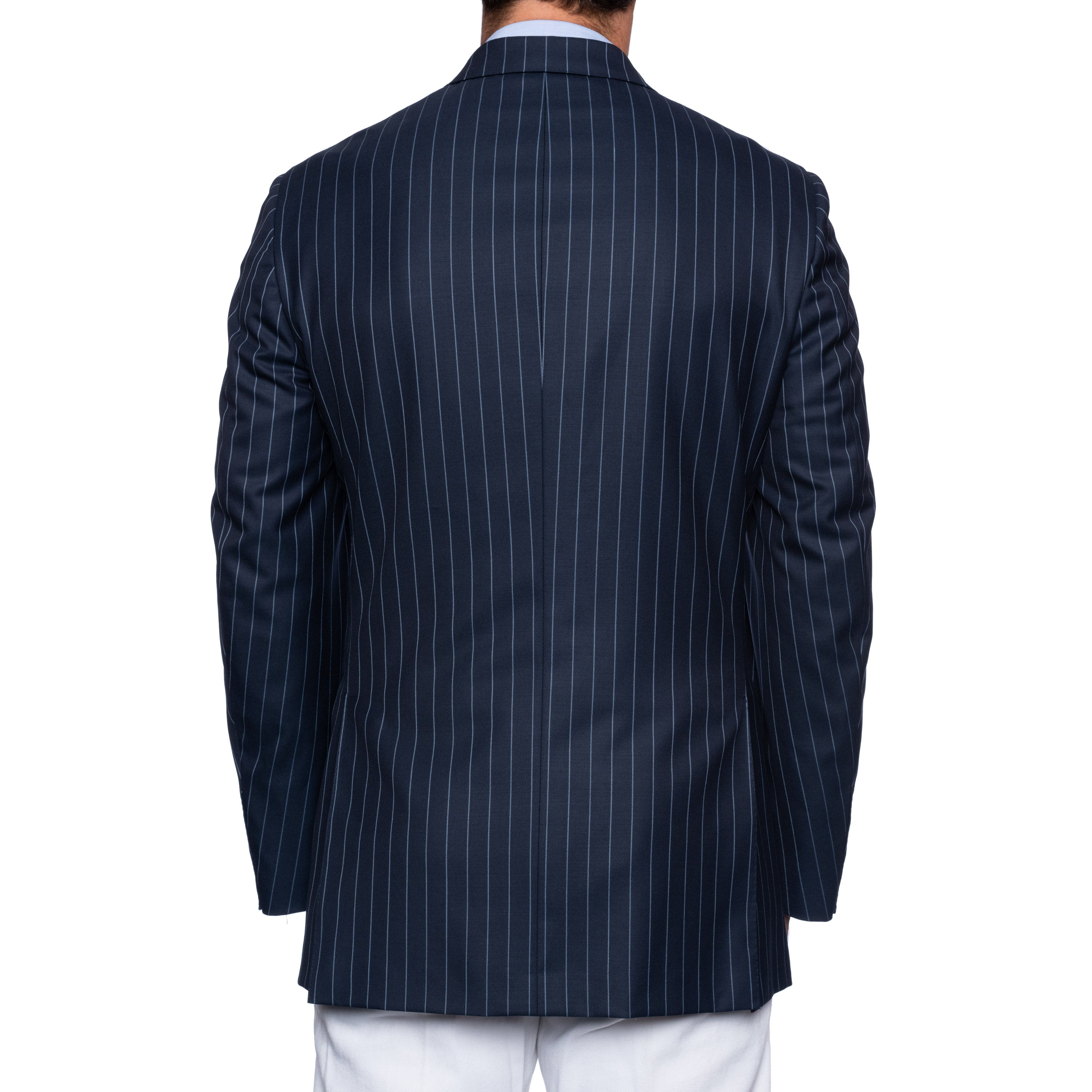 SARTORIA CASTANGIA Navy Blue Striped Wool Super 140's Jacket EU 54 NEW US 44 CASTANGIA