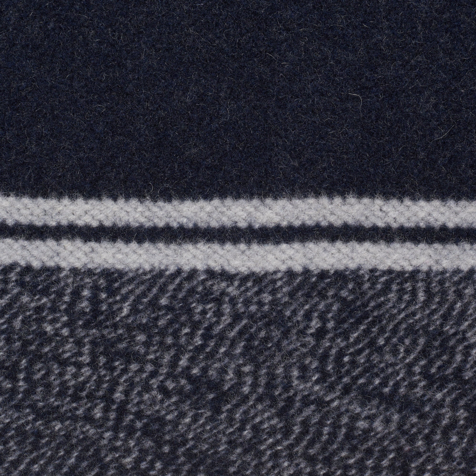 STONE ISLAND PANNO JACQUARD Navy Blue Wool Pea Coat NEW Logo Patch STONE ISLAND