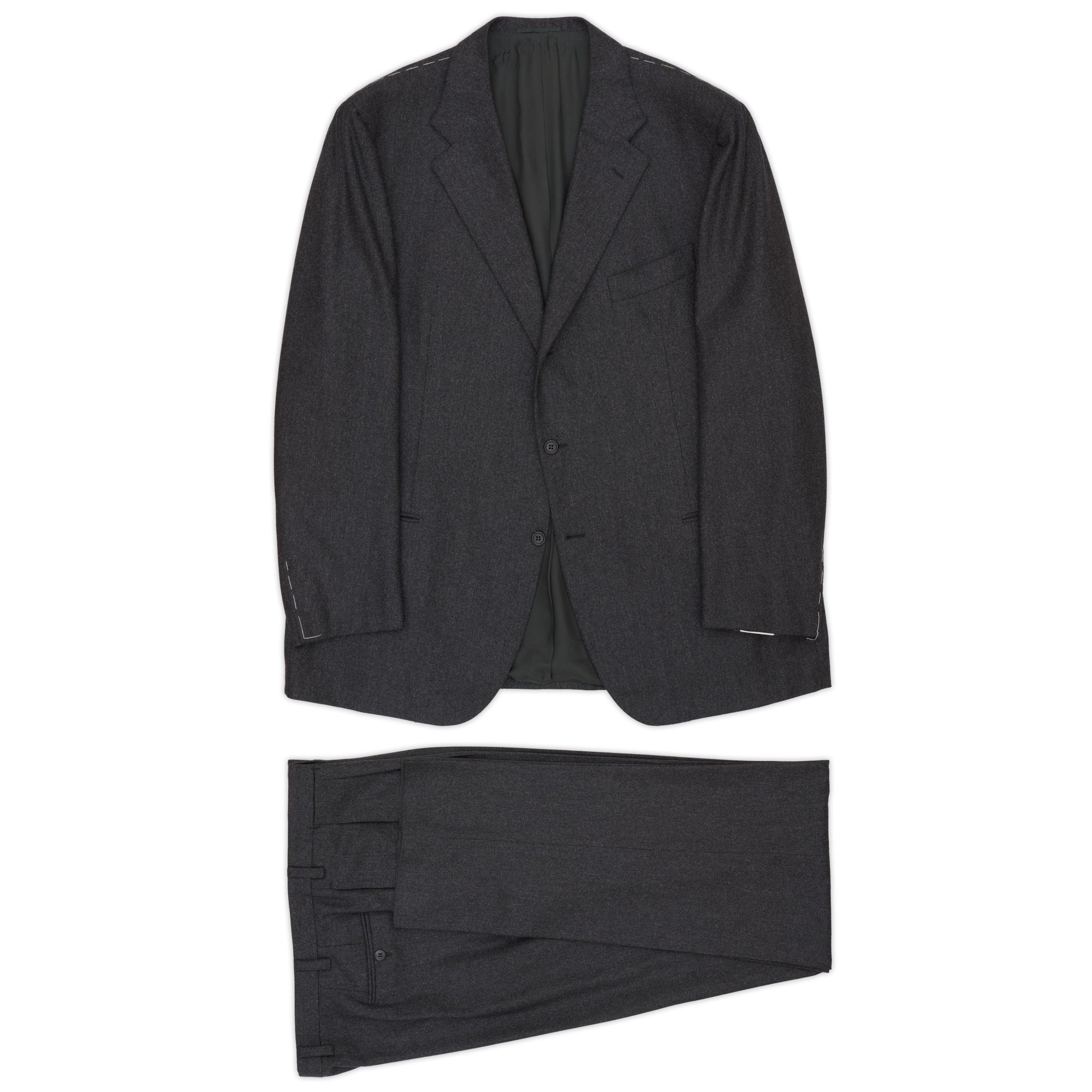 Sartoria CESARE ATTOLINI Napoli Handmade Gray Super 110's Suit 62 NEW US 52 CESARE ATTOLINI