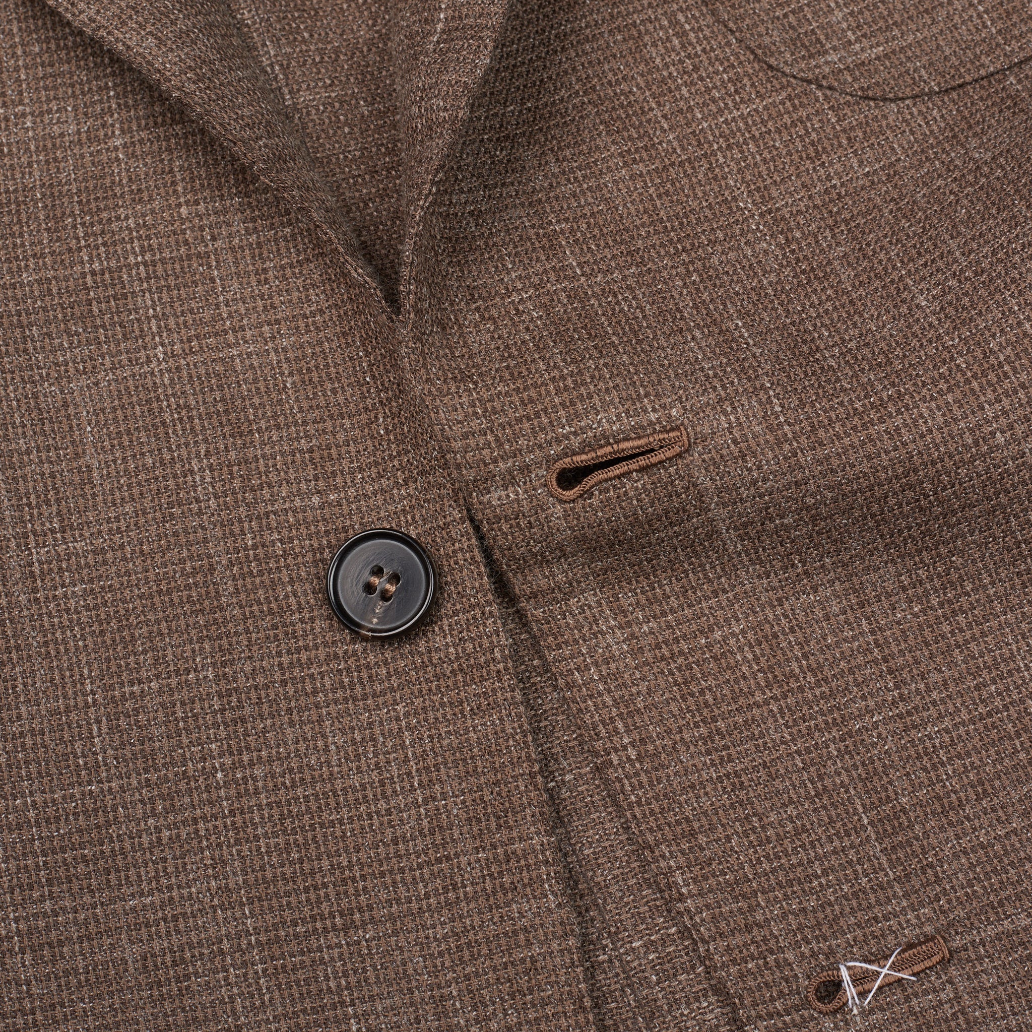 Sartoria CHIAIA Bespoke Brown Hopsack Wool-Silk-Linen Jacket 50 NEW US 40 SARTORIA CHIAIA