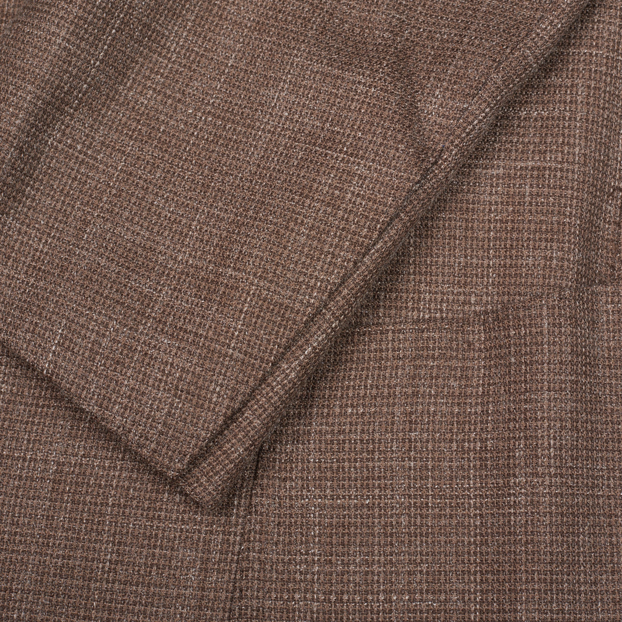 Sartoria CHIAIA Bespoke Brown Hopsack Wool-Silk-Linen Jacket 50 NEW US 40 SARTORIA CHIAIA