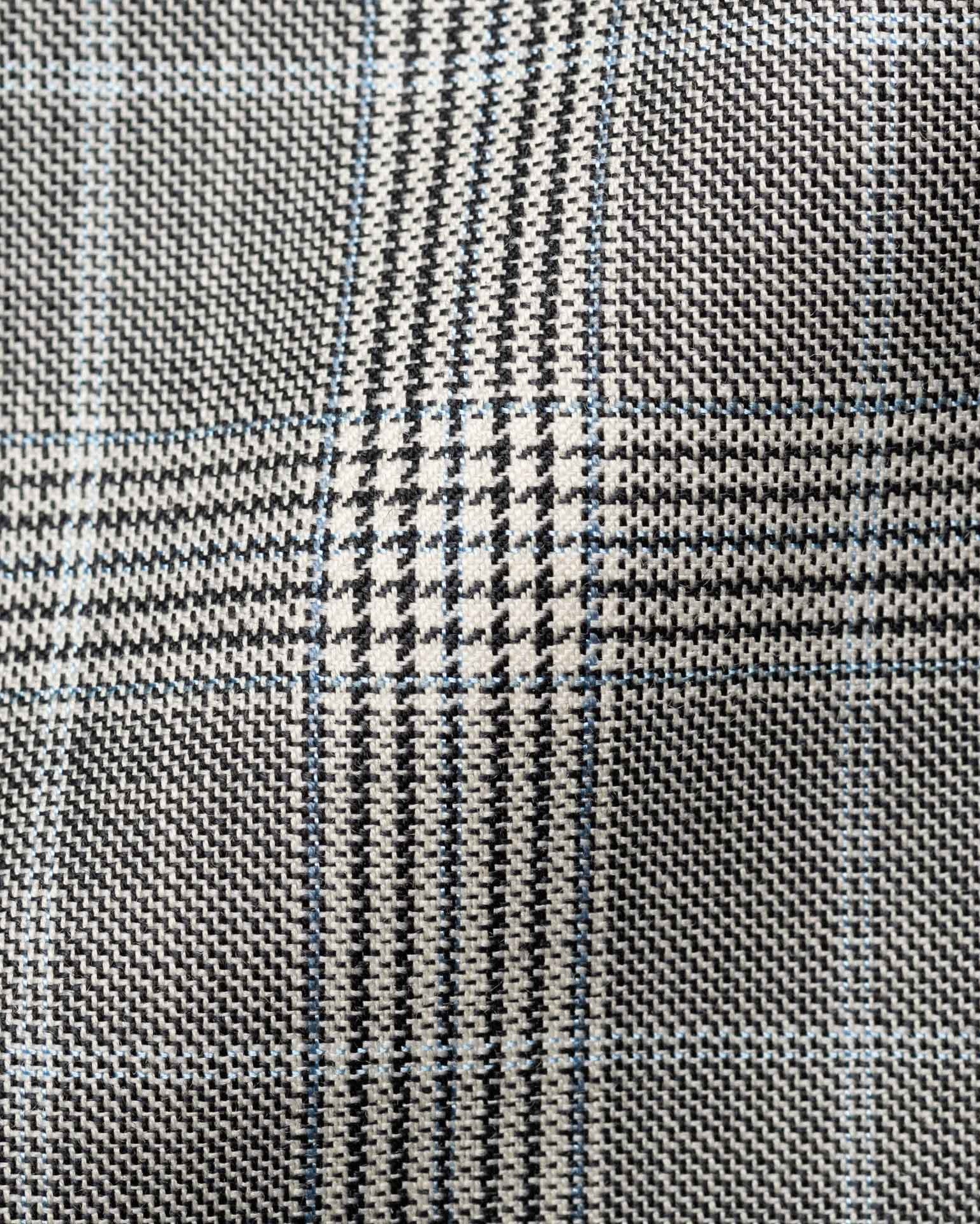 Sartoria CHIAIA Napoli Bespoke Gray Plaid Wool DB Peak Lapel Suit EU 46 US 36 SARTORIA CHIAIA
