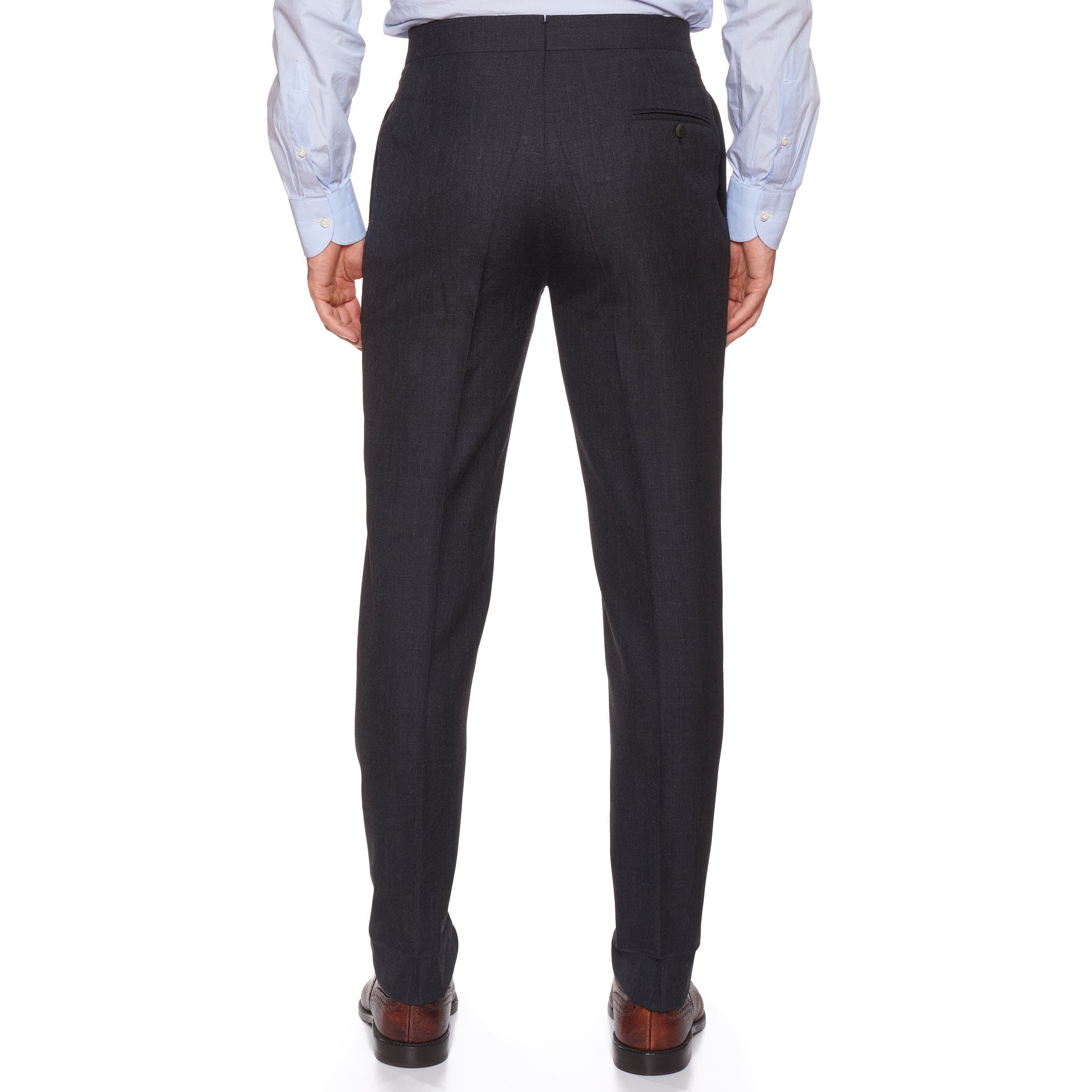 Sartoria CHIAIA Napoli Handmade Charcoal Gray Slim Pleated Dress Pants NEW SARTORIA CHIAIA