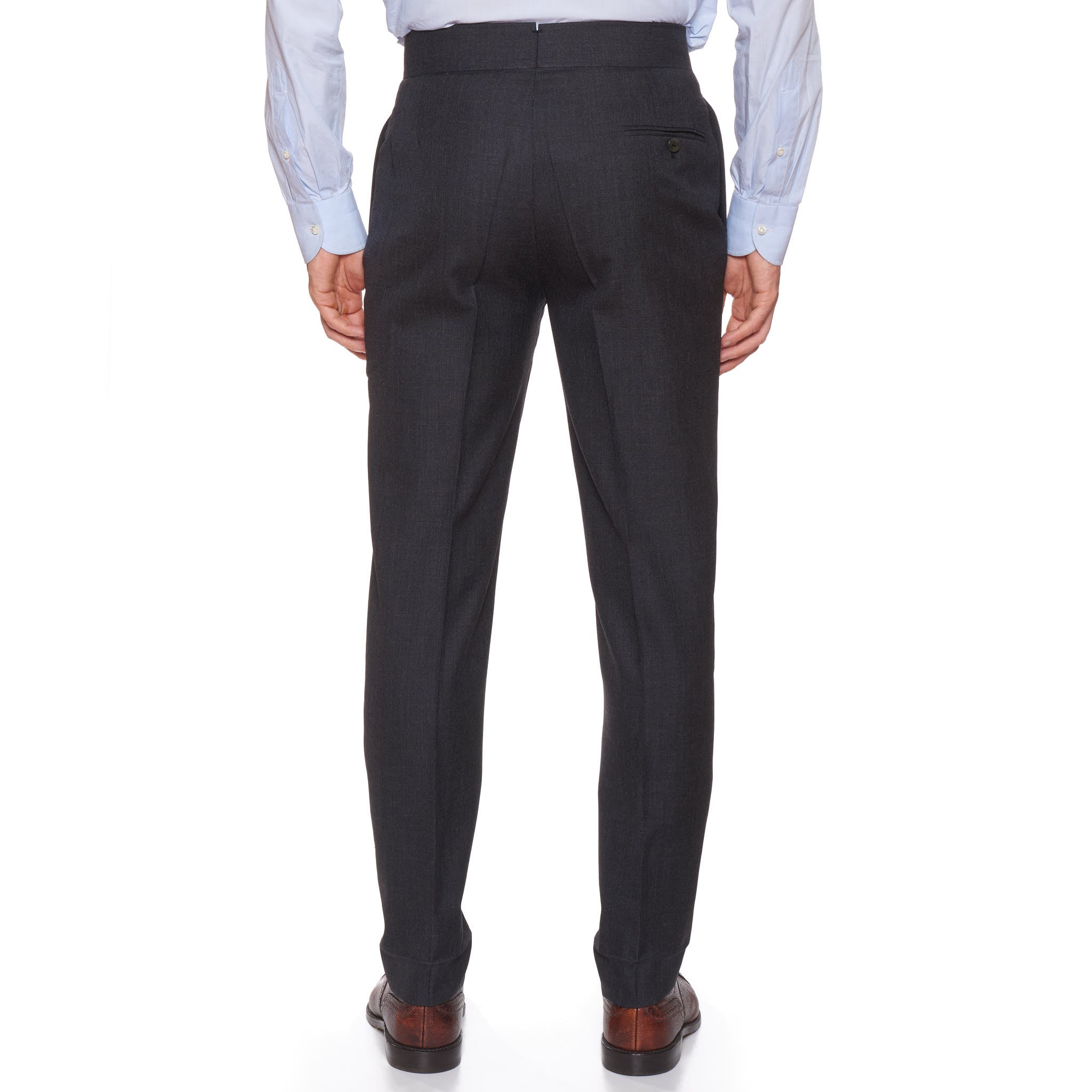 Sartoria CHIAIA Napoli Handmade Gray Wool Double Pleated Dress Pants NEW SARTORIA CHIAIA