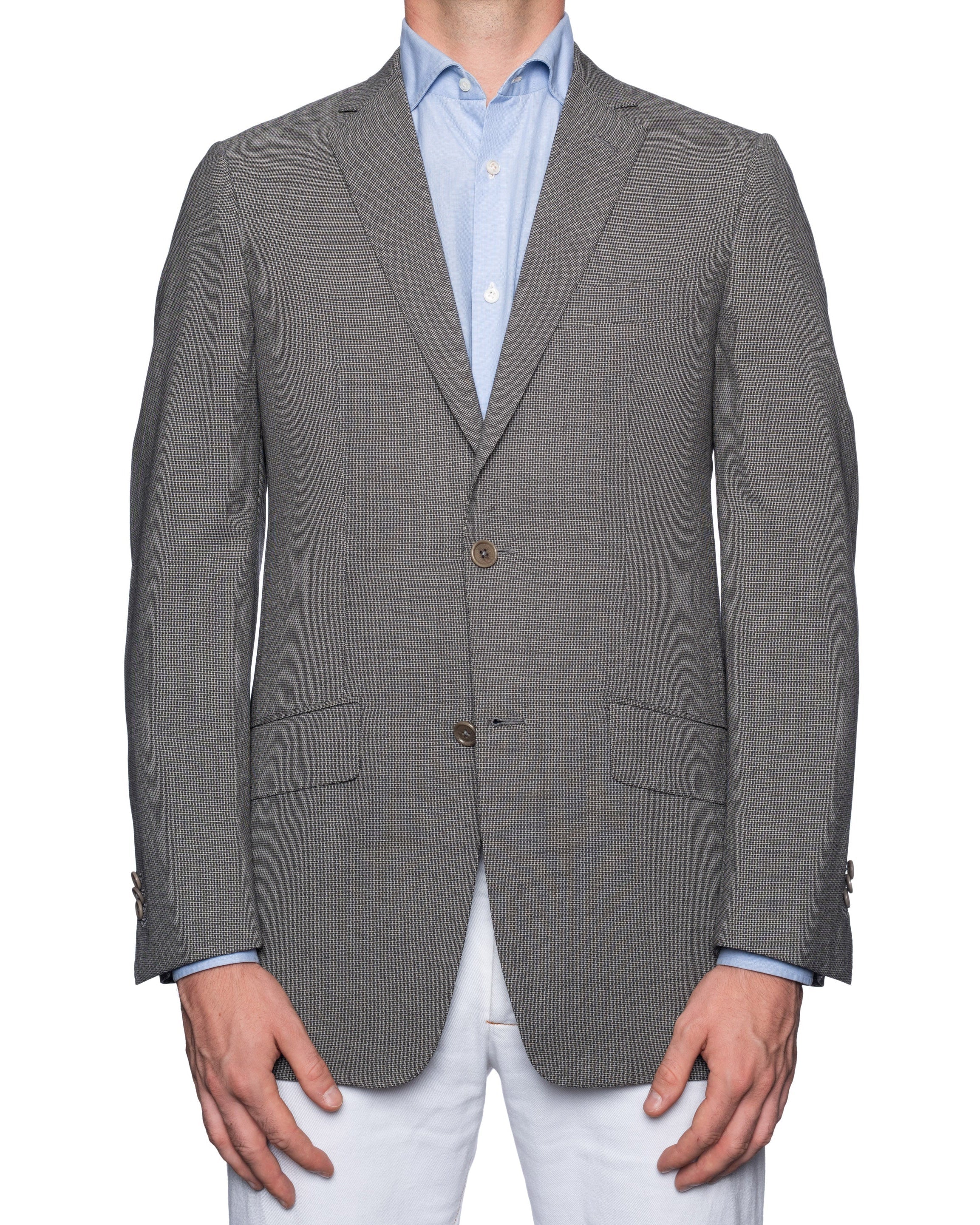 SARTORIA CASTANGIA Gray Wool Super 110's Unlined Jacket 48 NEW US 38 CASTANGIA