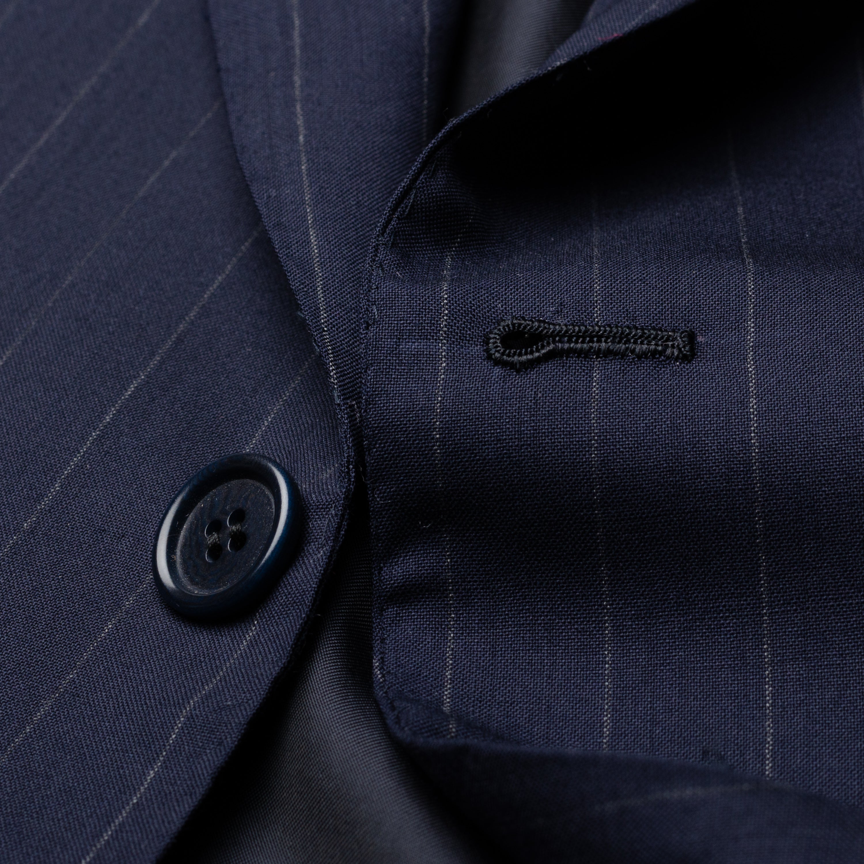 Sartoria CHIAIA Bespoke Handmade Blue Striped Loro Piana Wool Suit 62 NEW 52 Big SARTORIA CHIAIA