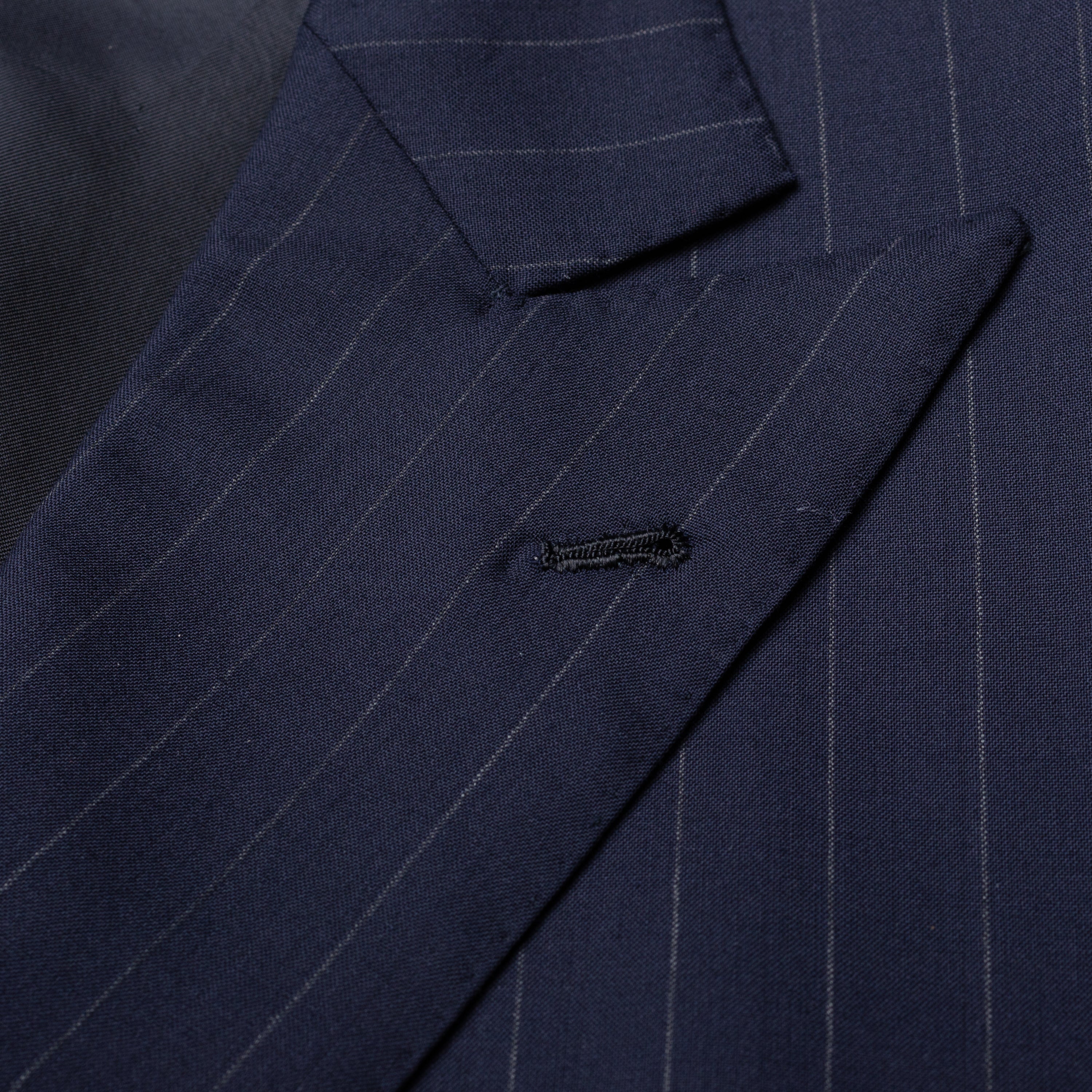Sartoria CHIAIA Bespoke Handmade Blue Striped Loro Piana Wool Suit 62 NEW 52 Big SARTORIA CHIAIA