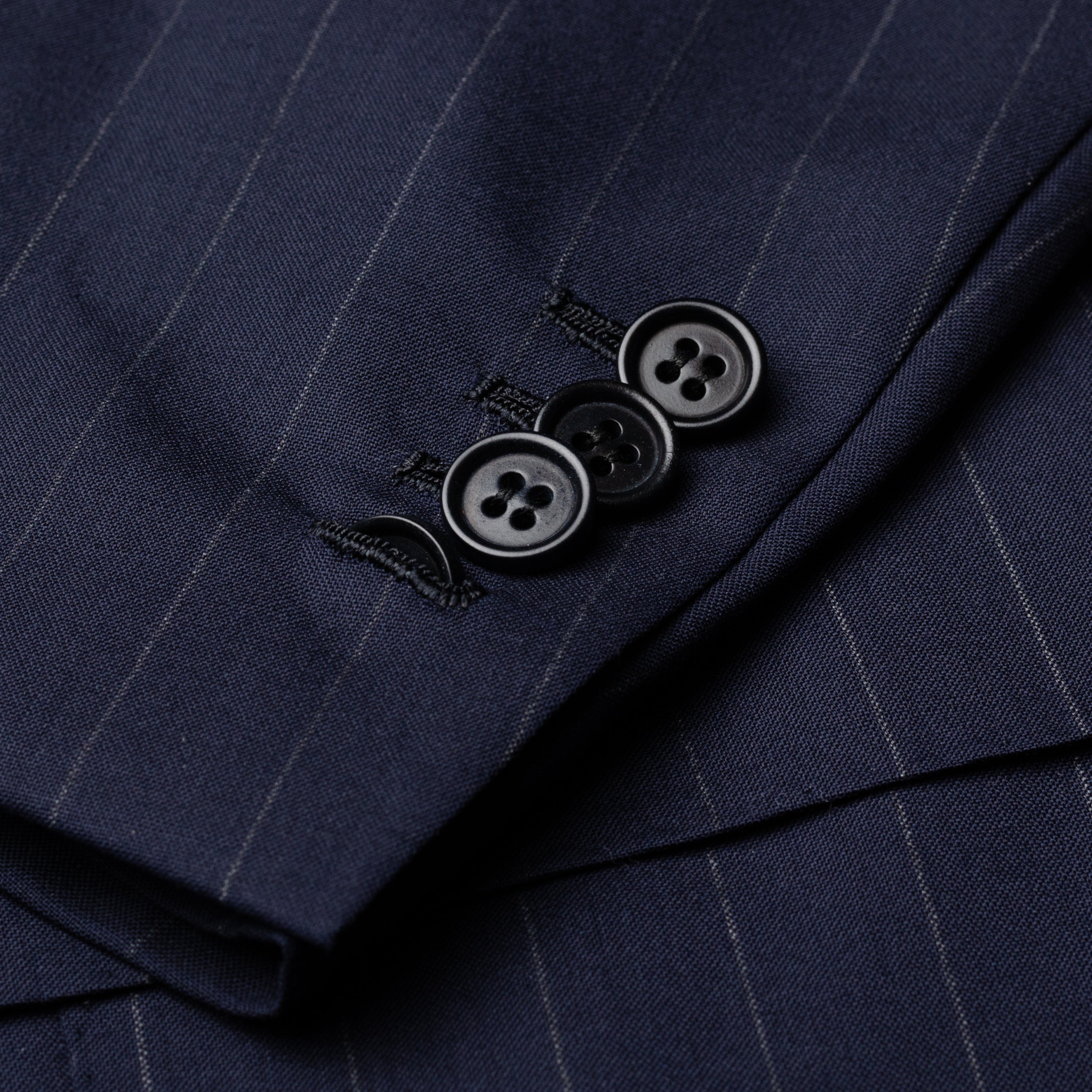 Sartoria CHIAIA Bespoke Handmade Blue Striped Loro Piana Wool Suit 62 NEW 52 Big SARTORIA CHIAIA