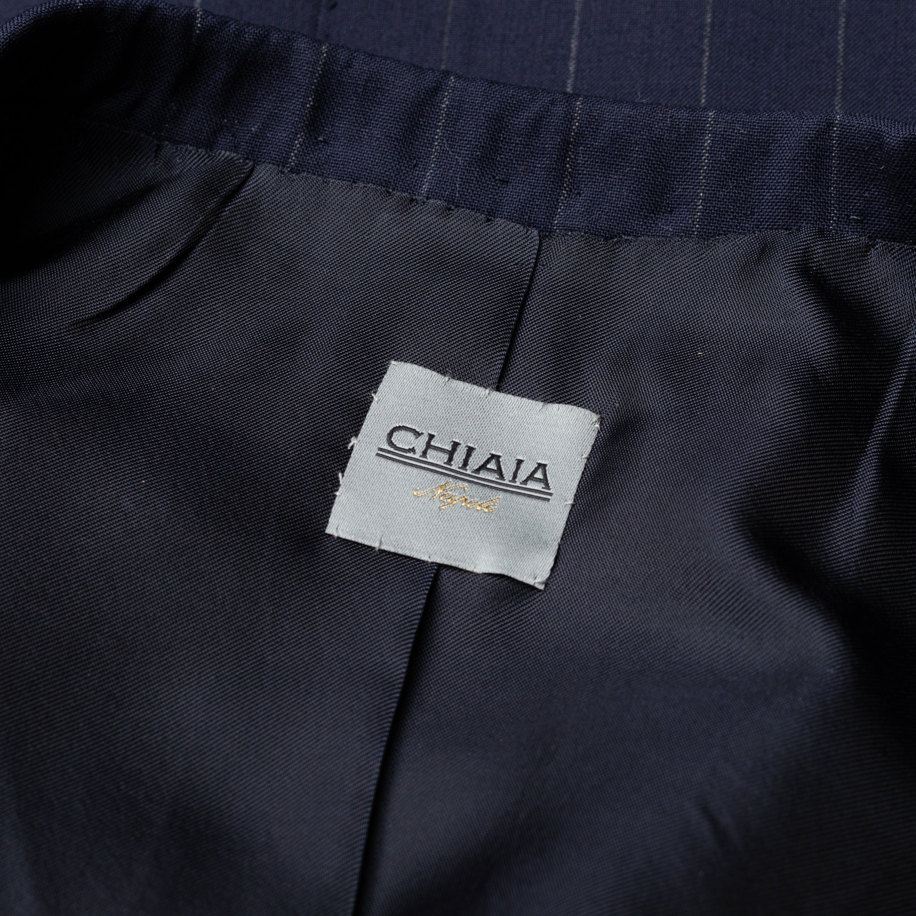 Sartoria CHIAIA Bespoke Handmade Blue Striped Loro Piana Wool Suit 62 NEW 52 Big SARTORIA CHIAIA