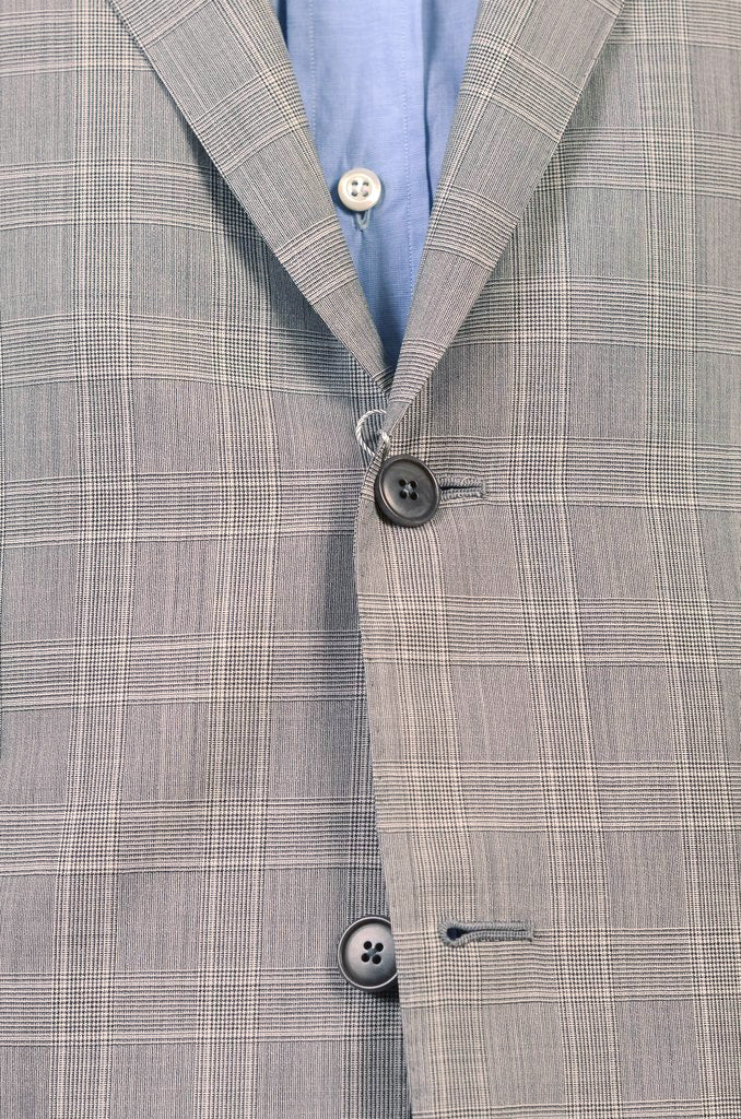 Sartoria PARTENOPEA Hand Made Gray Glen Plaid Wool-Silk Jacket EU 54 NEW US 44 SARTORIA PARTENOPEA