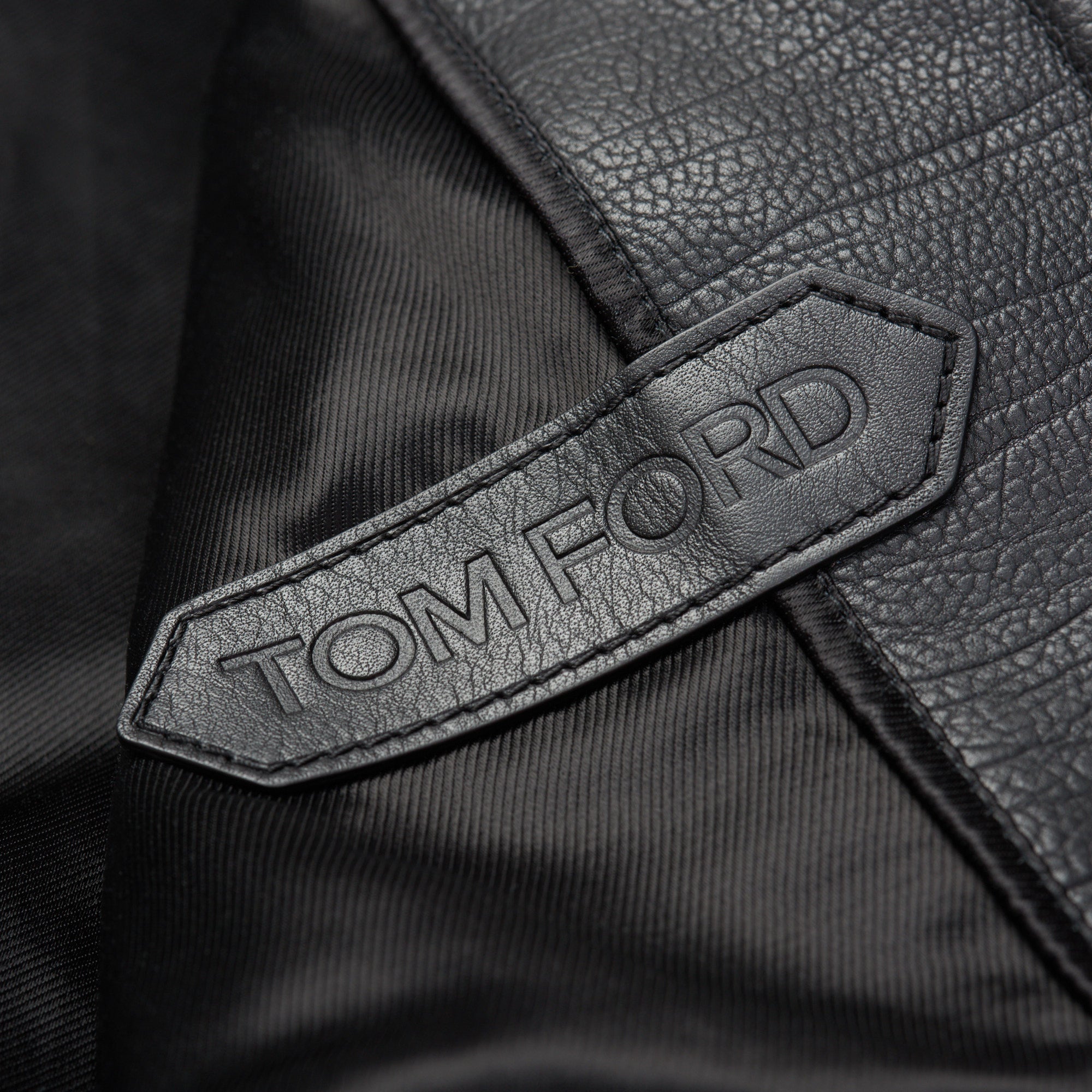 TOM FORD Black Grain Calf Leather Western Jacket NEW TOM FORD