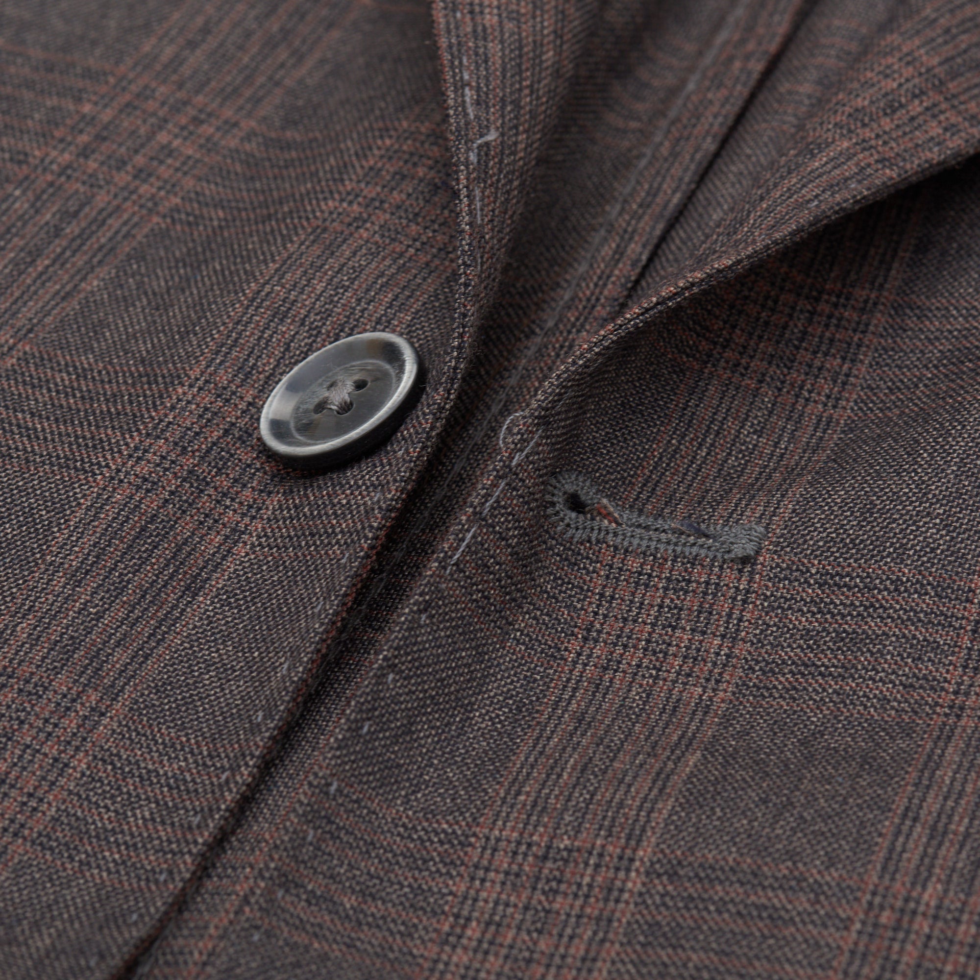 VINCENZO PALUMBO Napoli Brown Plaid Wool Unlined Suit NEW VINCENZO PALUMBO