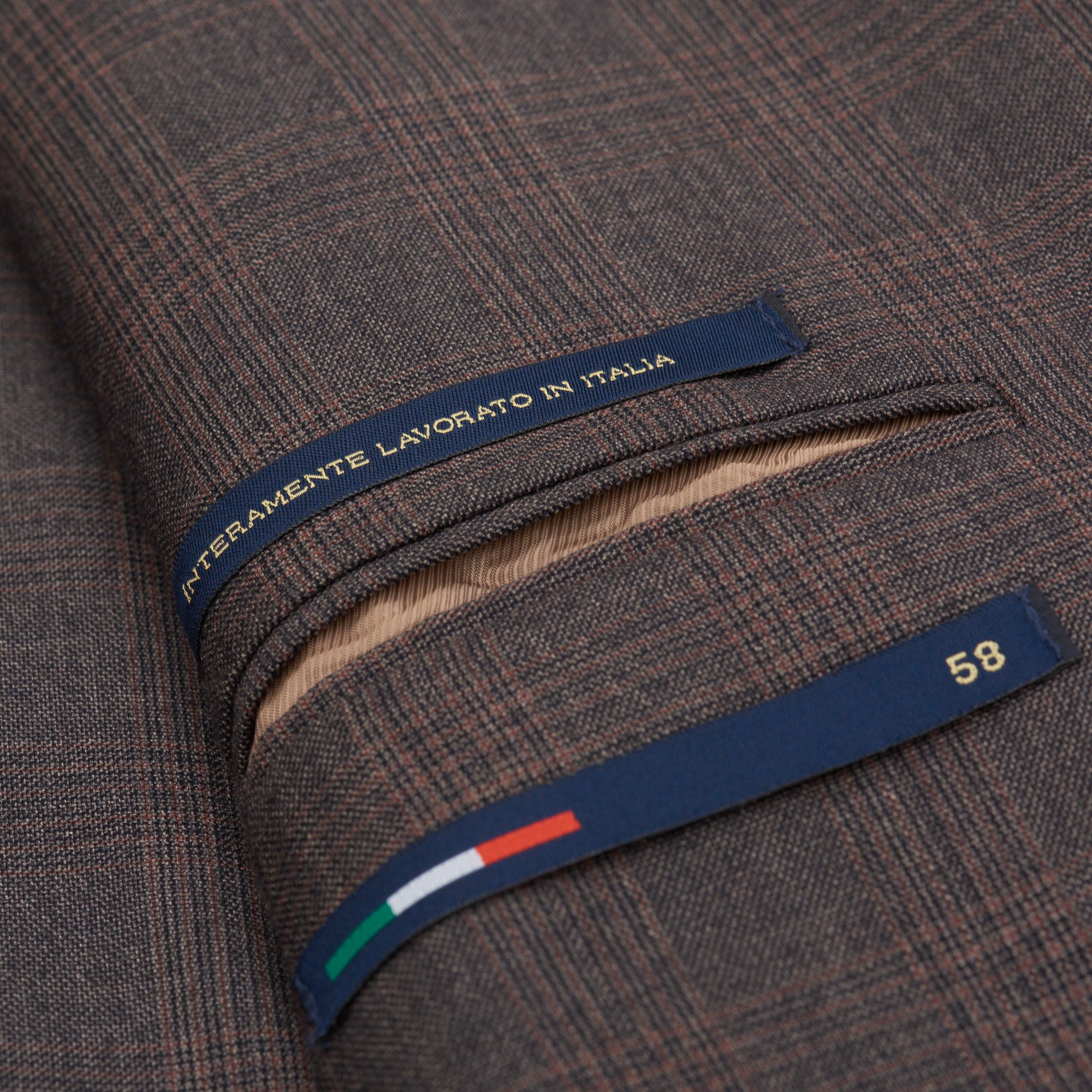 VINCENZO PALUMBO Napoli Brown Plaid Wool Unlined Suit NEW VINCENZO PALUMBO