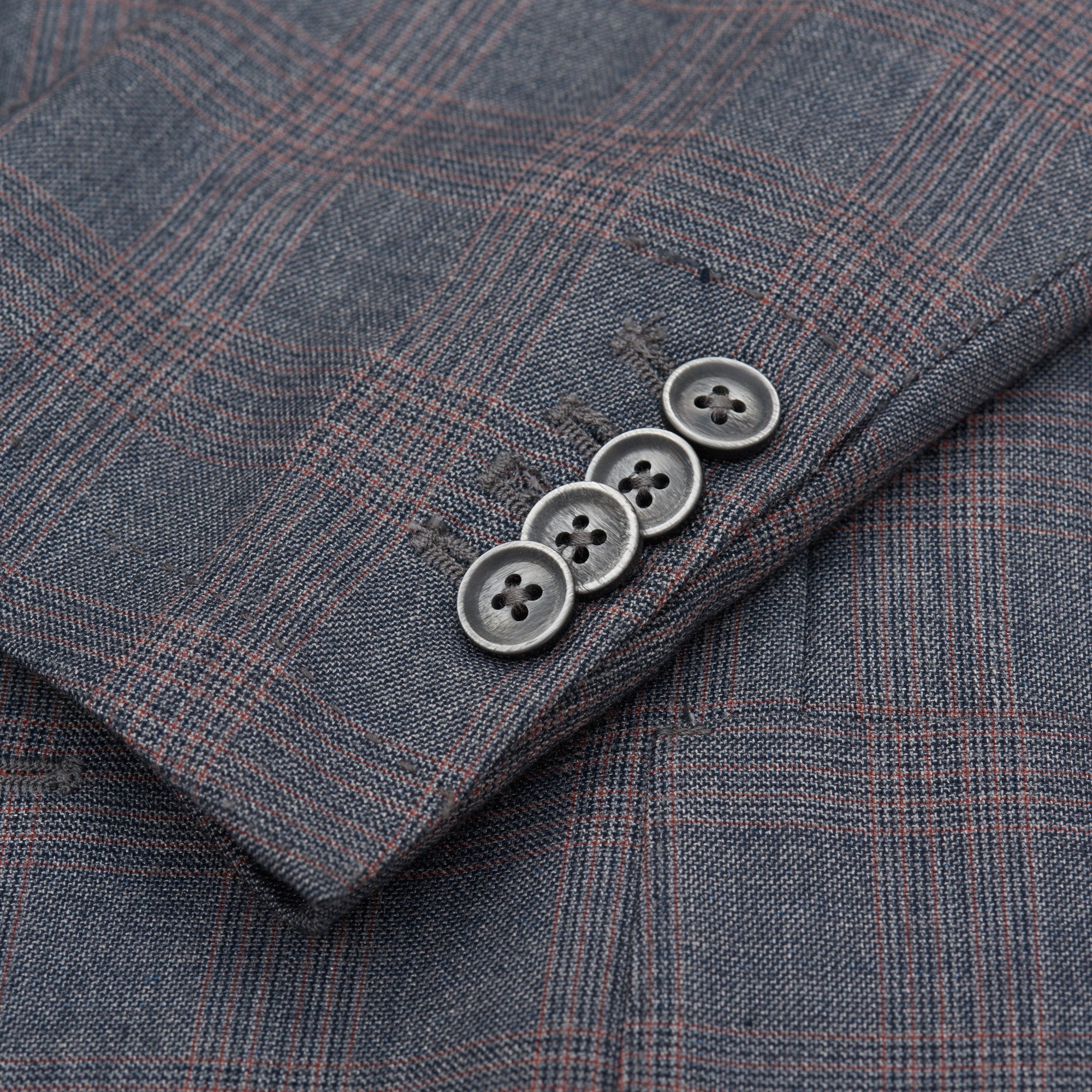 VINCENZO PALUMBO Napoli Gray Plaid Wool Unlined Suit NEW VINCENZO PALUMBO