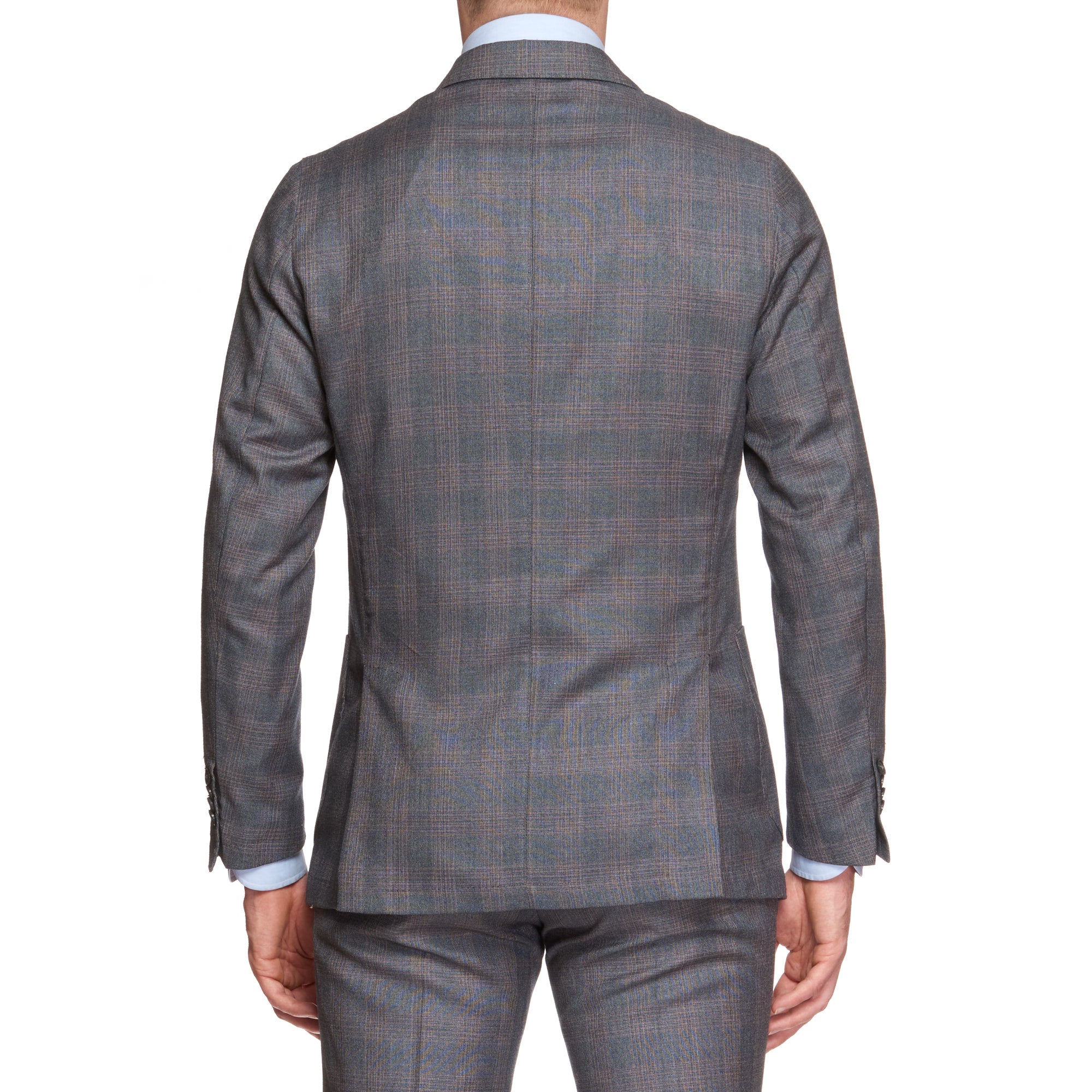 VINCENZO PALUMBO Napoli Gray Plaid Wool Unlined Suit NEW VINCENZO PALUMBO
